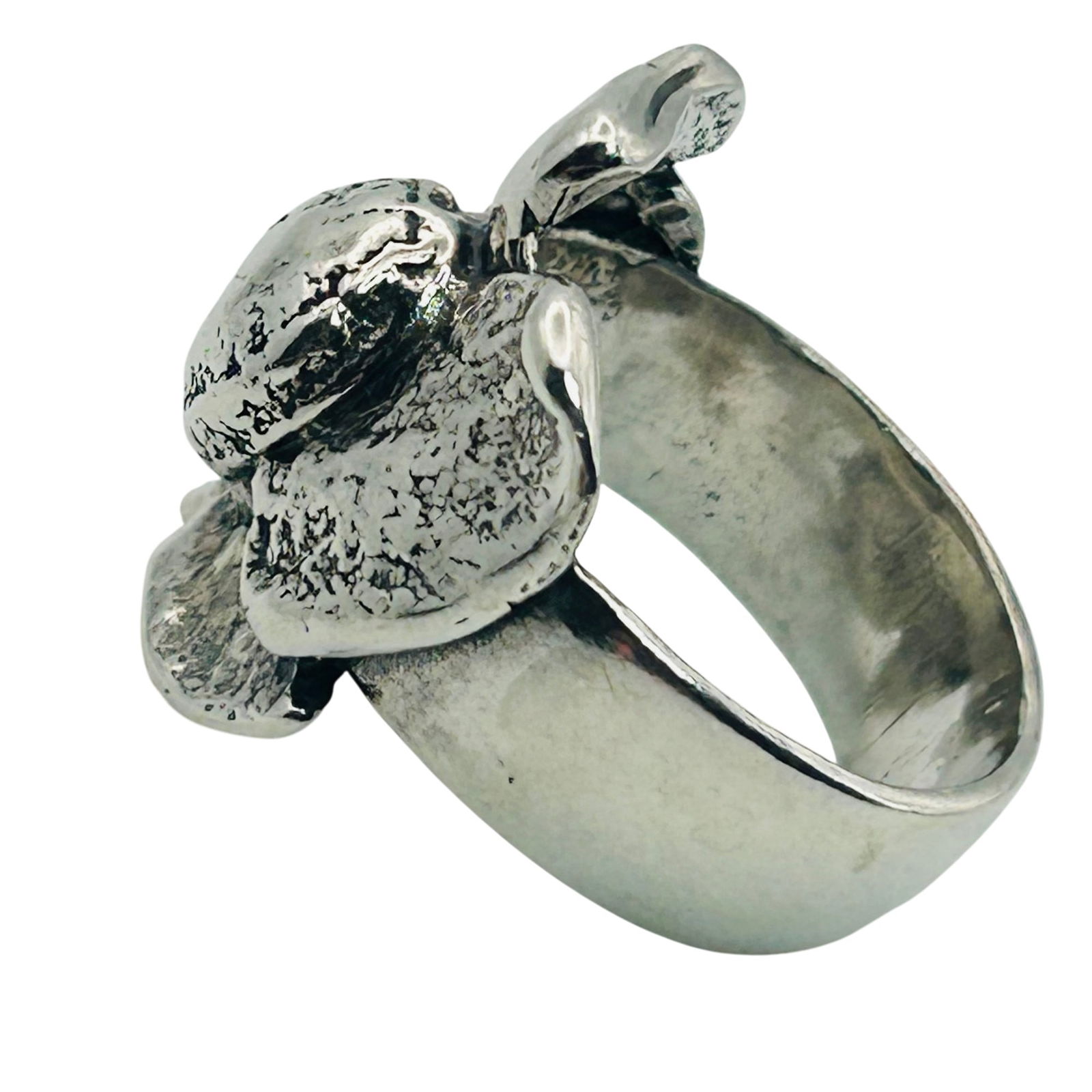 Sterling Native Flower Ring. Size 7 - 5