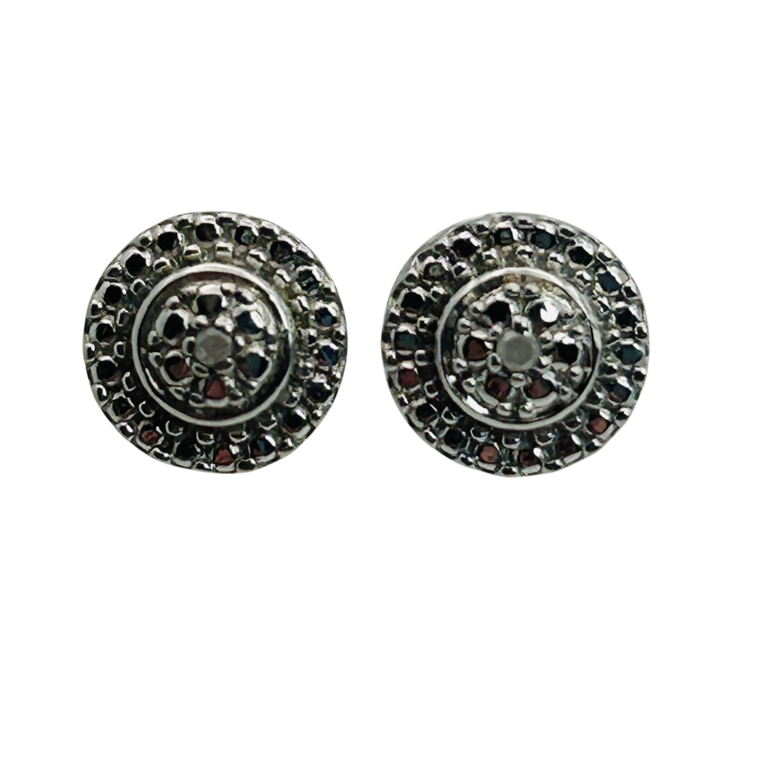 Avon Sterling Diamond Earrings: Avon Sterling diamond earrings. 1.80g