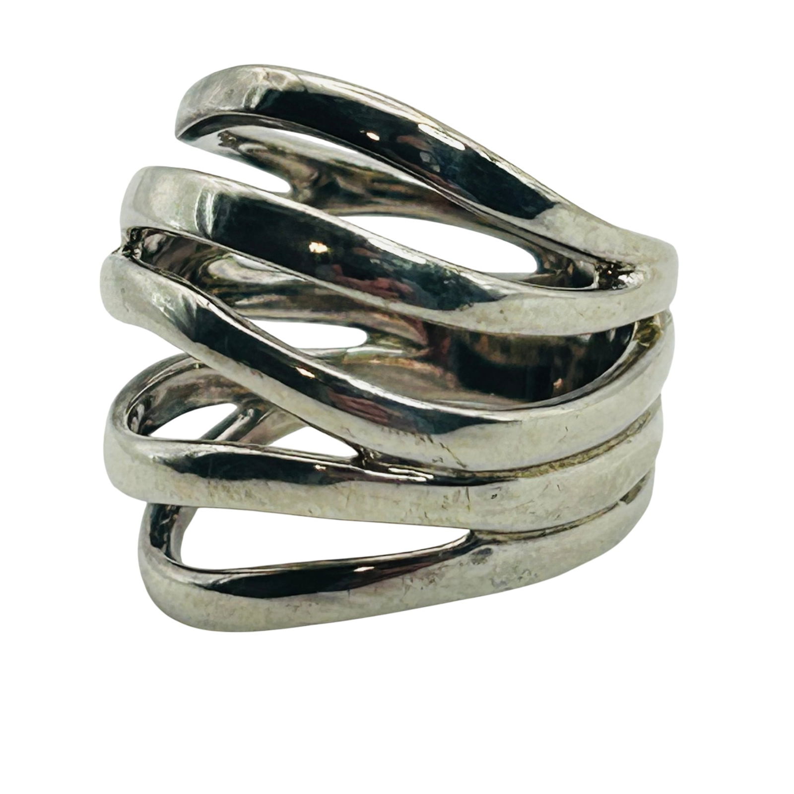 RIM Studio Sterling Multi Layer Ring. Size 7 (1 of 8)
