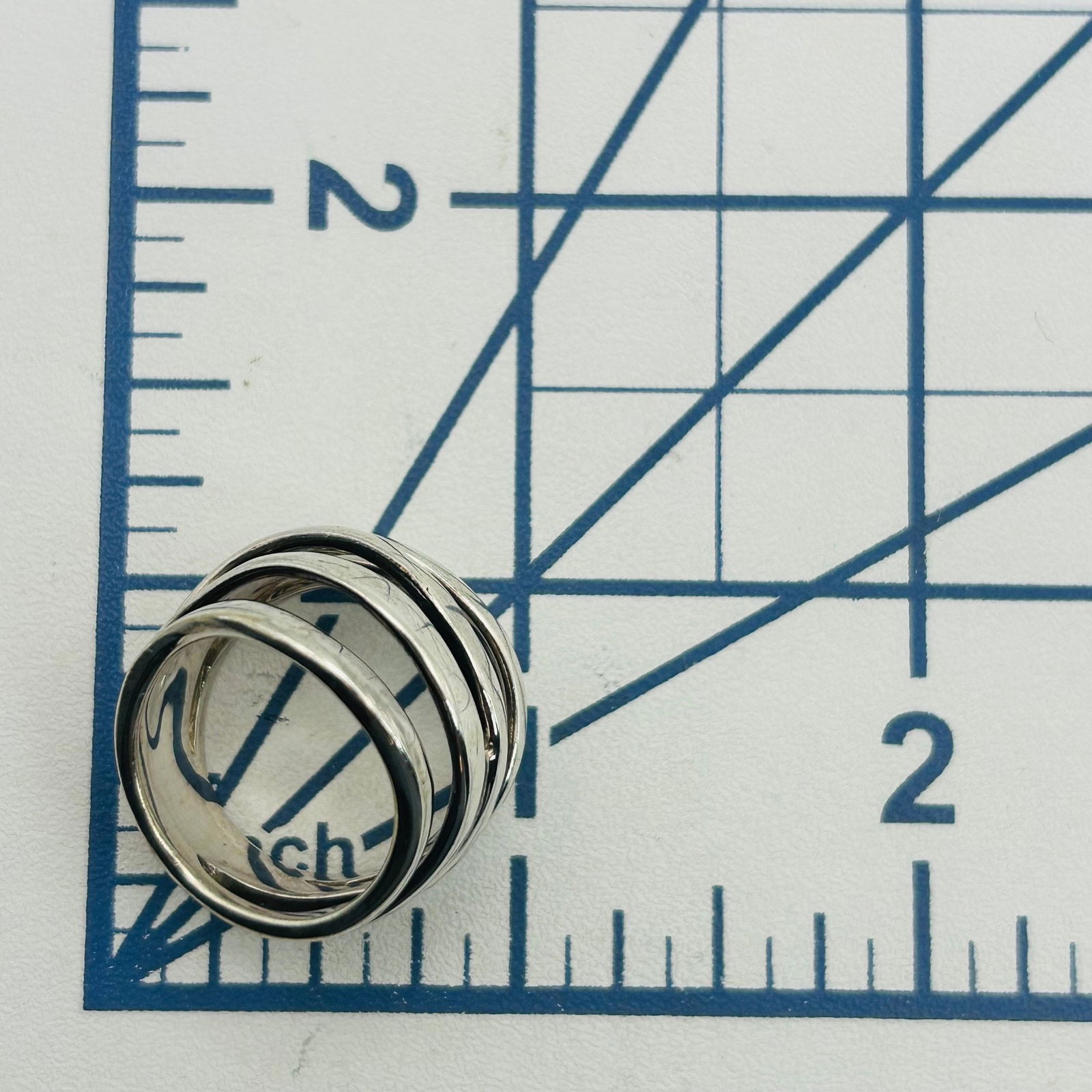 RIM Studio Sterling Multi Layer Ring. Size 7 - 2