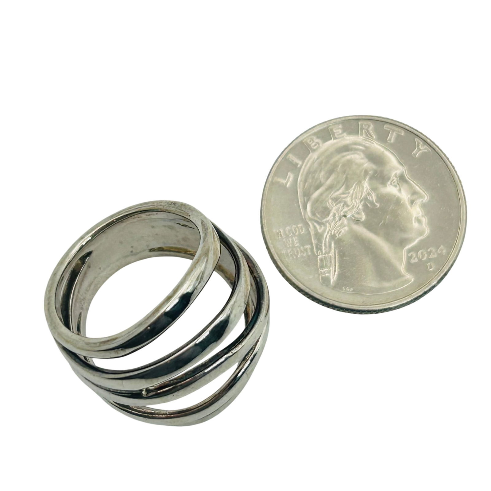 RIM Studio Sterling Multi Layer Ring. Size 7 - 3