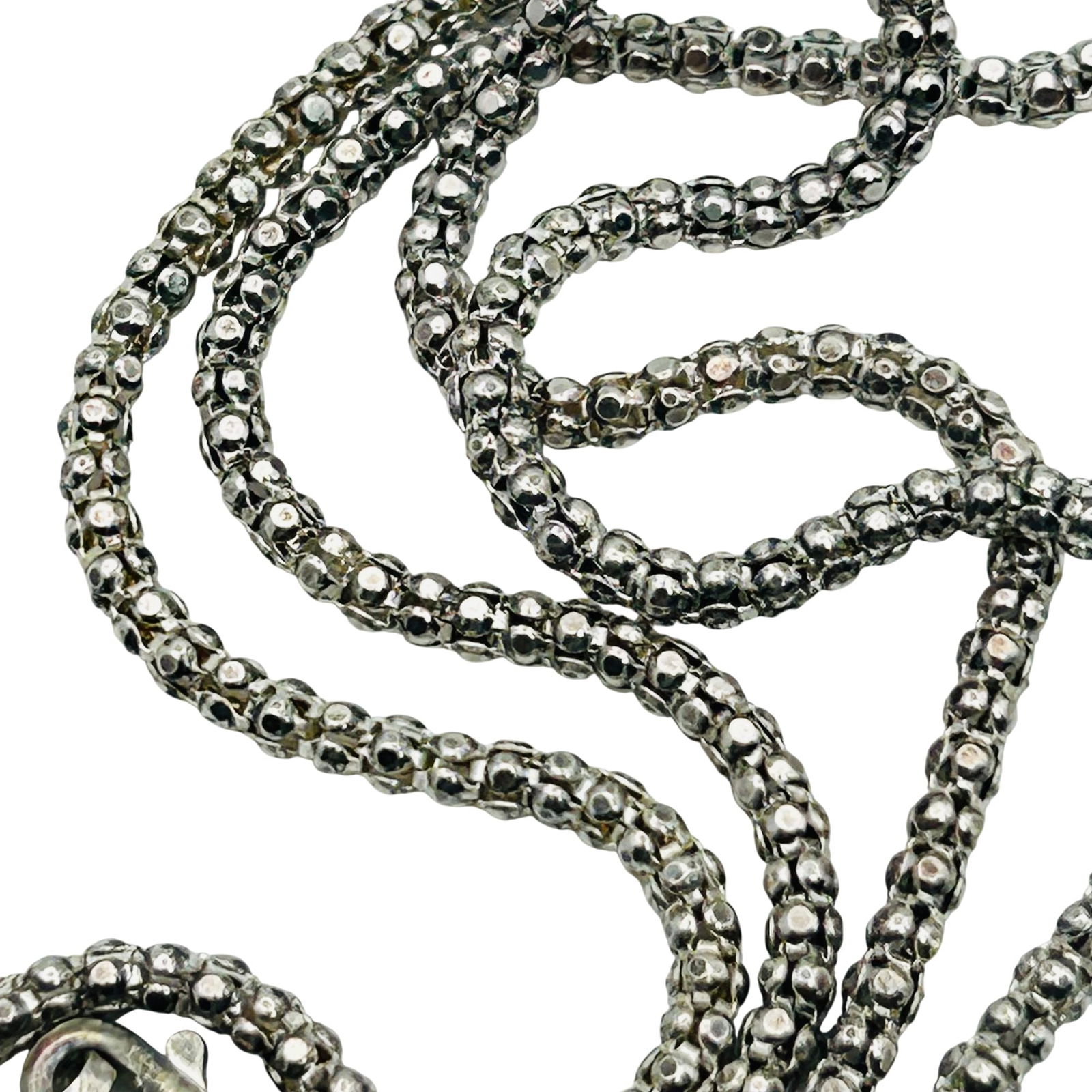 Livior Italy Sterling Popcorn Chain Necklace: Livior Italy sterling popcorn chain necklace. 4.50g