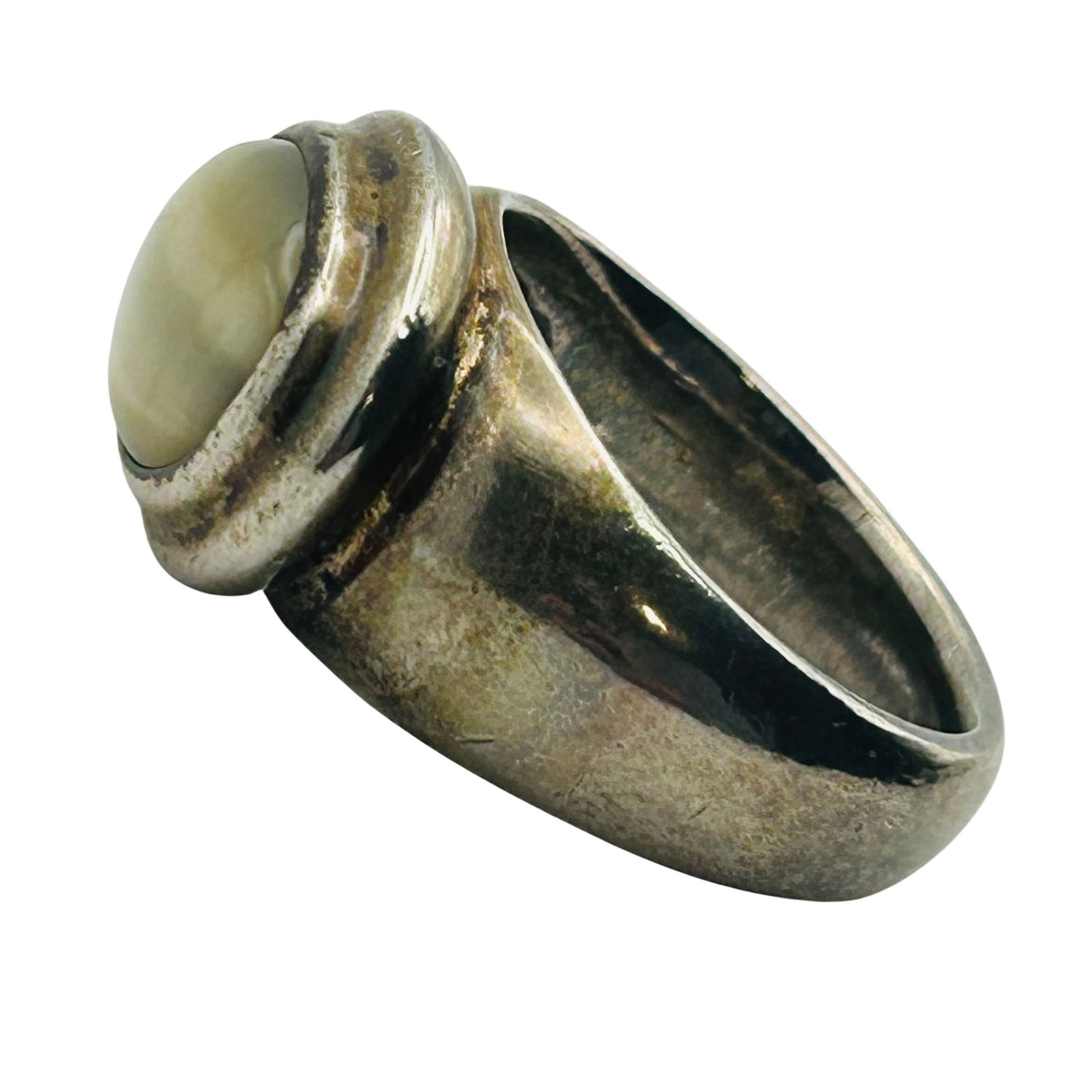 Sterling Gemstone Oval Ring. Size 9 - 5