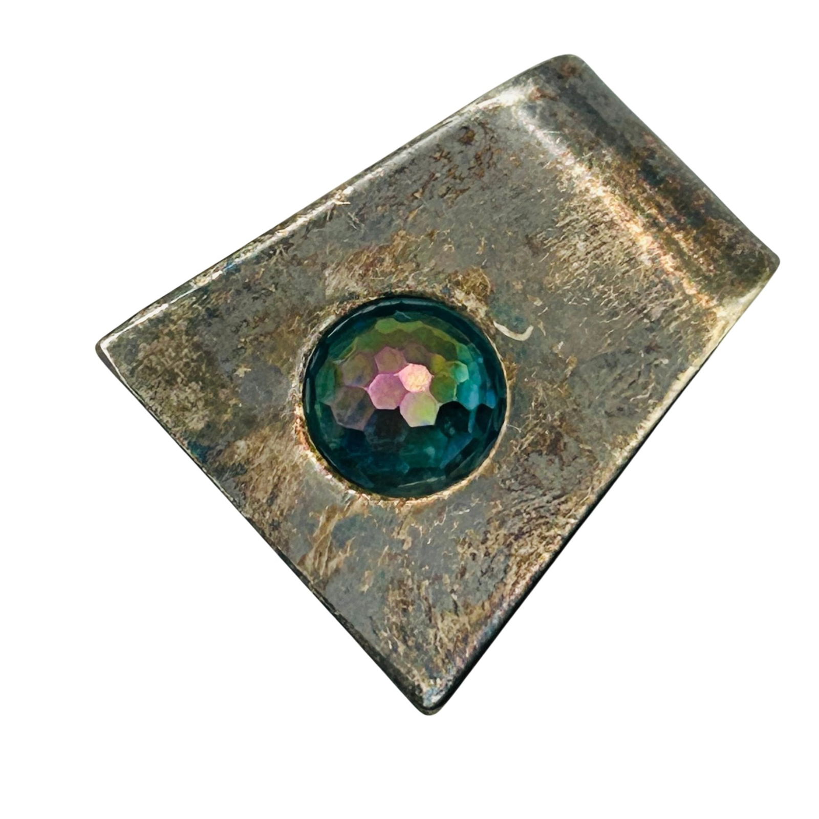 Sterling Mystic Topaz Pendant: Sterling Mystic Topaz pendant. 4.30g