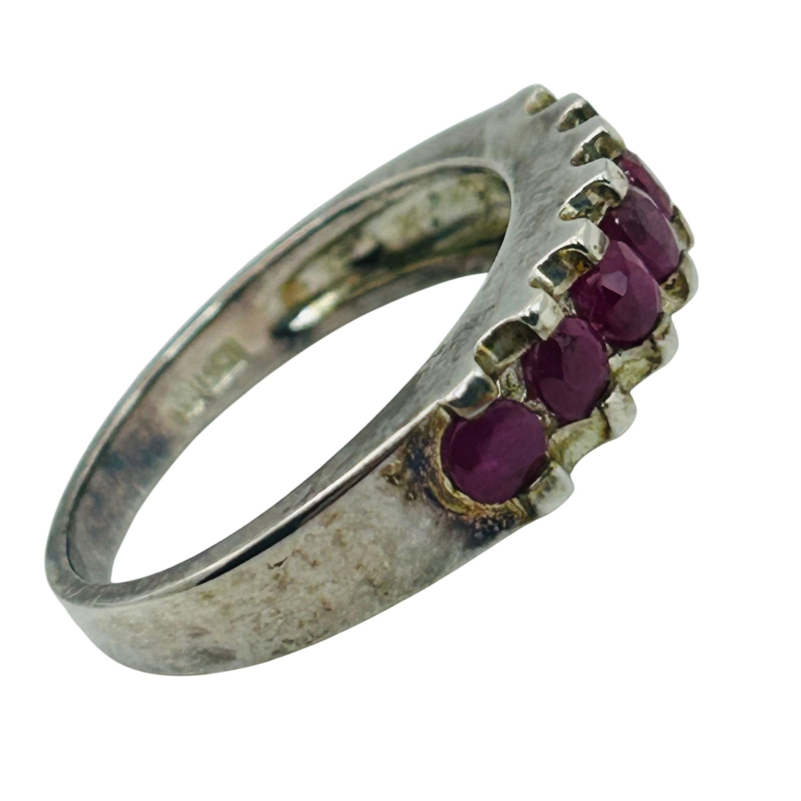Ross Simons Sterling Ruby Ring. Size 8 (1 of 8)