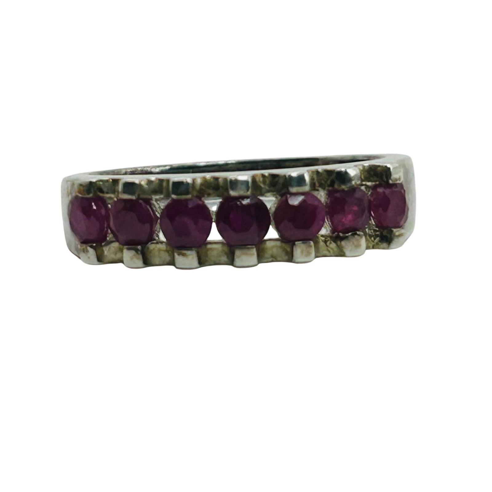 Ross Simons Sterling Ruby Ring. Size 8 - 4