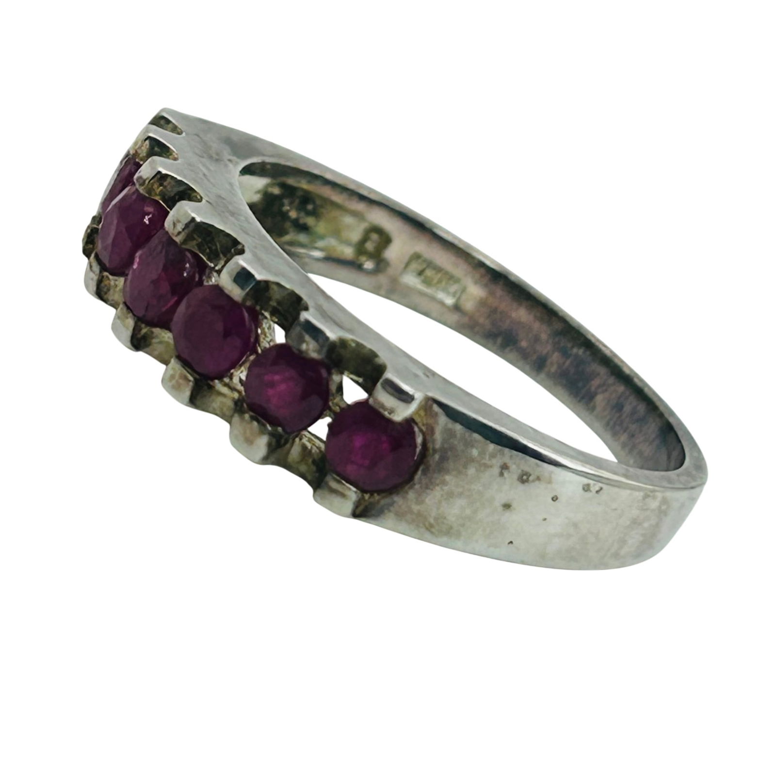 Ross Simons Sterling Ruby Ring. Size 8 - 5