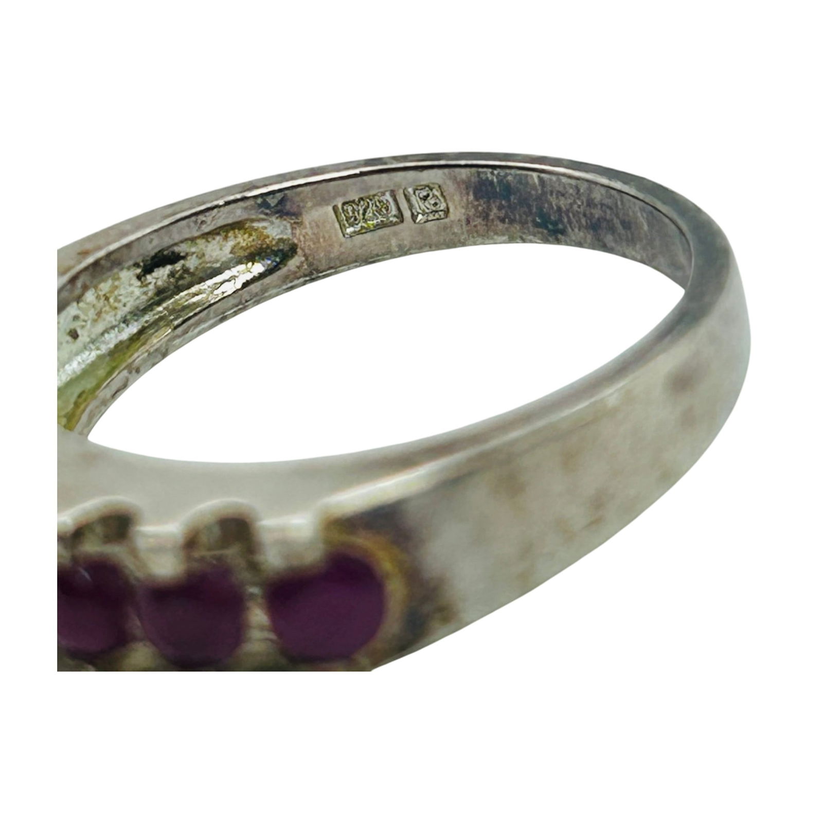 Ross Simons Sterling Ruby Ring. Size 8 - 6