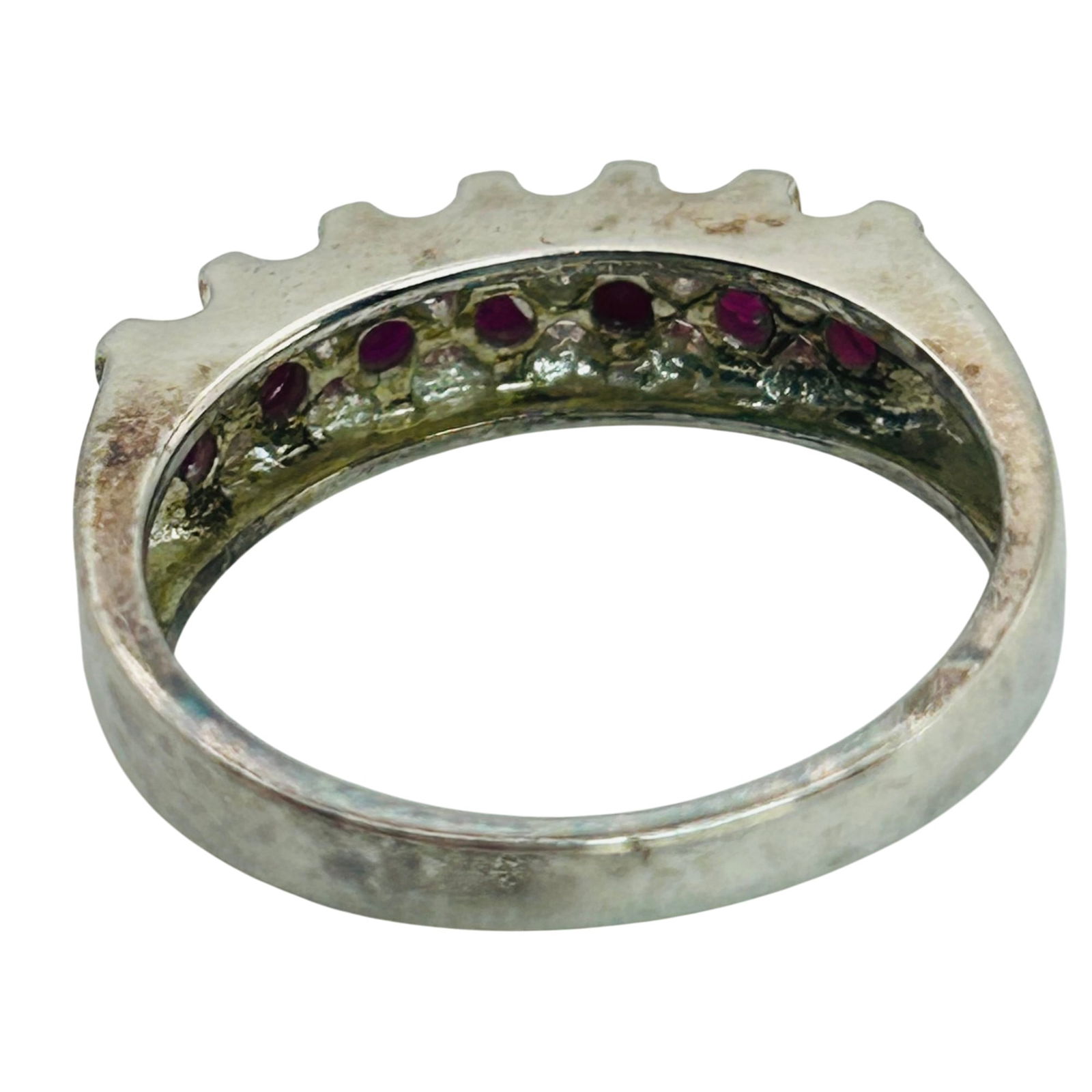 Ross Simons Sterling Ruby Ring. Size 8 - 7