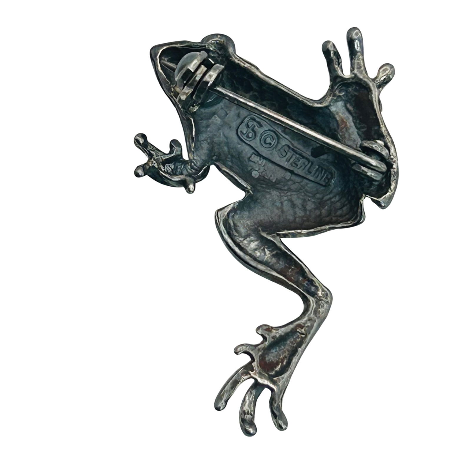 Sterling Frog Brooch - 6