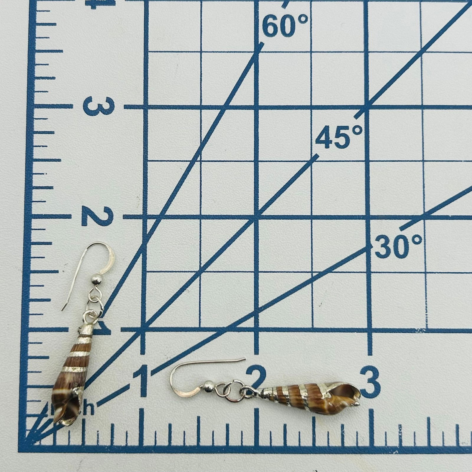 Sterling Seashell Hook Back Earrings - 2