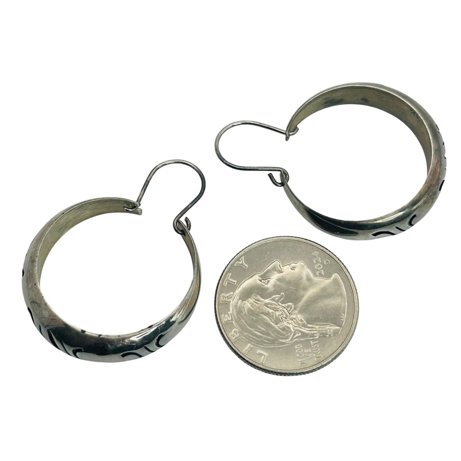 Mexico Sterling Hook Hoops - 3