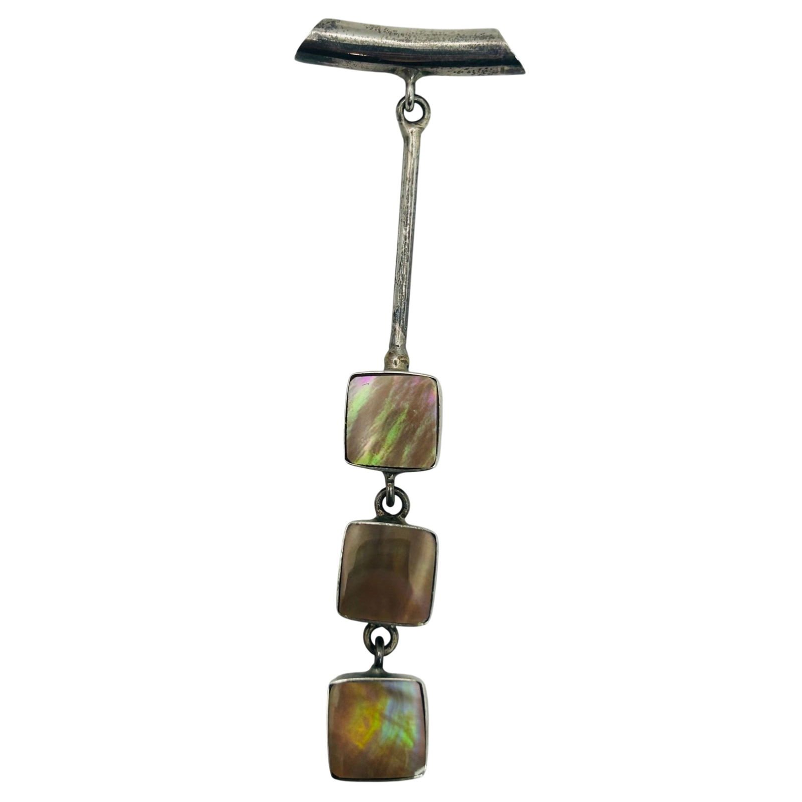 Sterling Abalone Dangle Pendant - 4