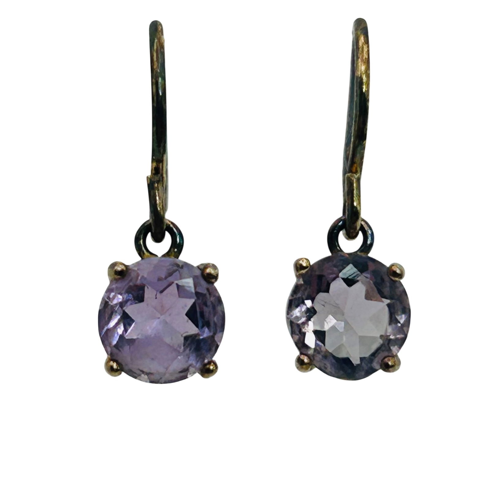 DBJ Sterling Amethyst Hook Back Earrings (1 of 8)