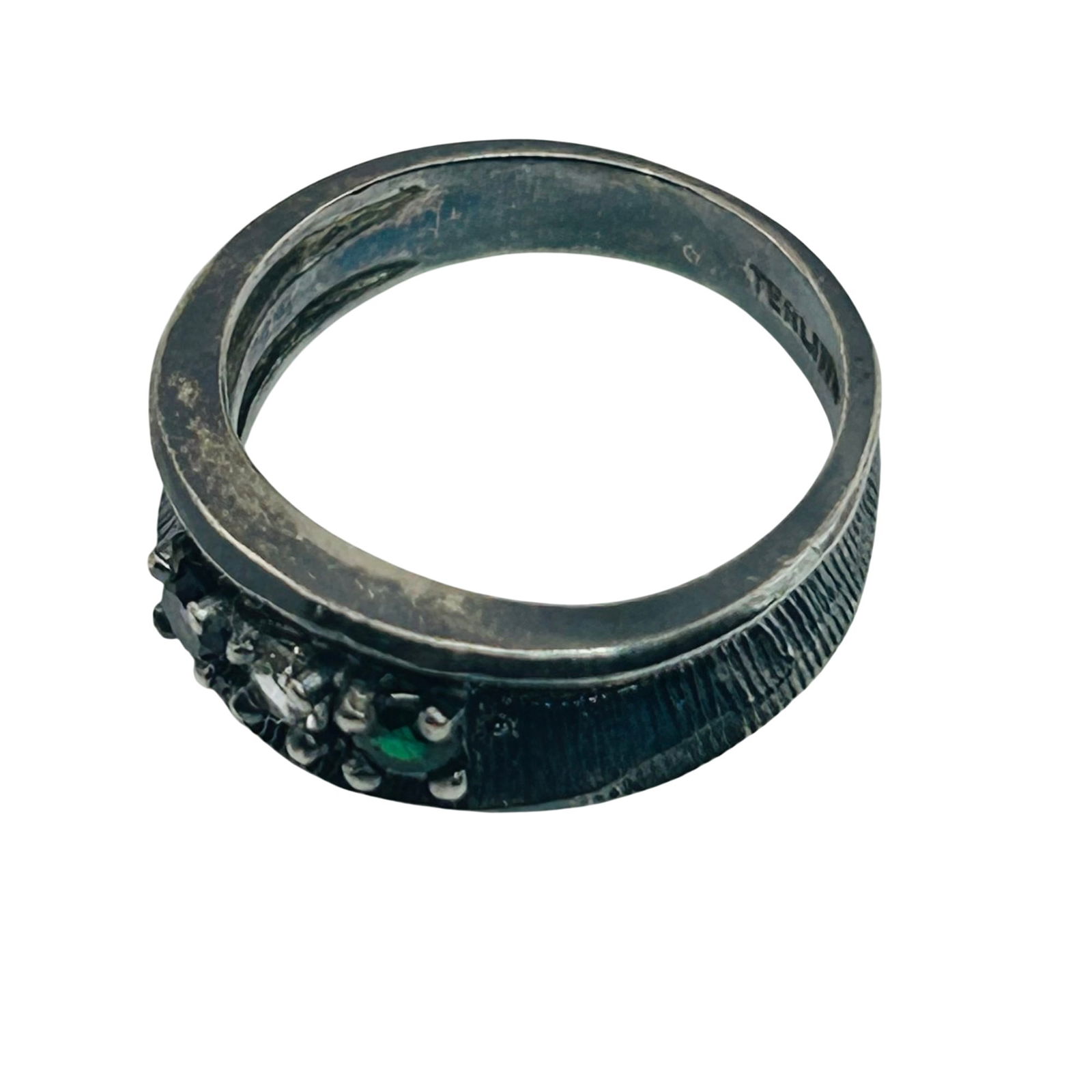 Sterling Multi Gem Ring. Size 6 - 7