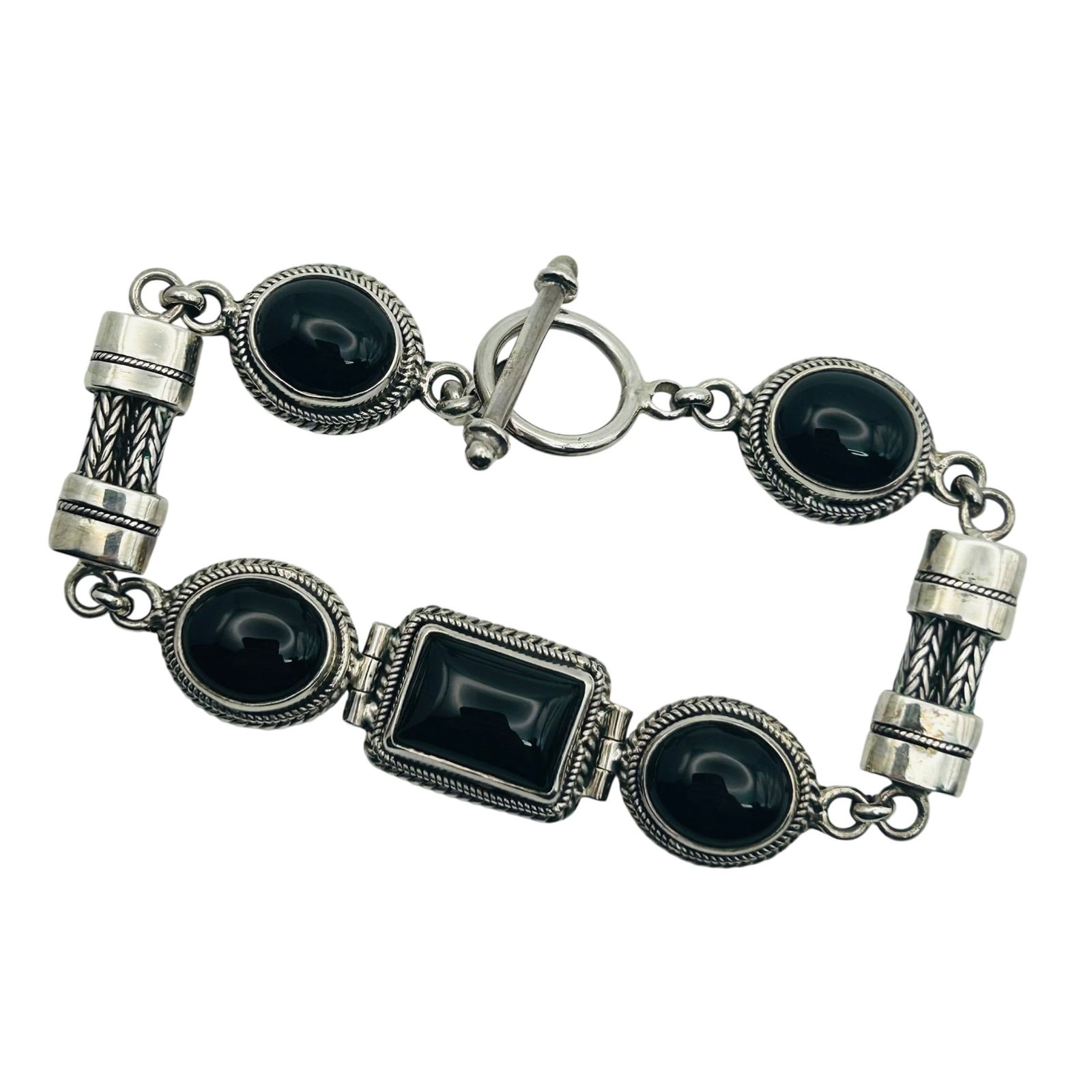 BA Sterling Five Stone Bracelet: BA Sterling five stone bracelet. 31.30g