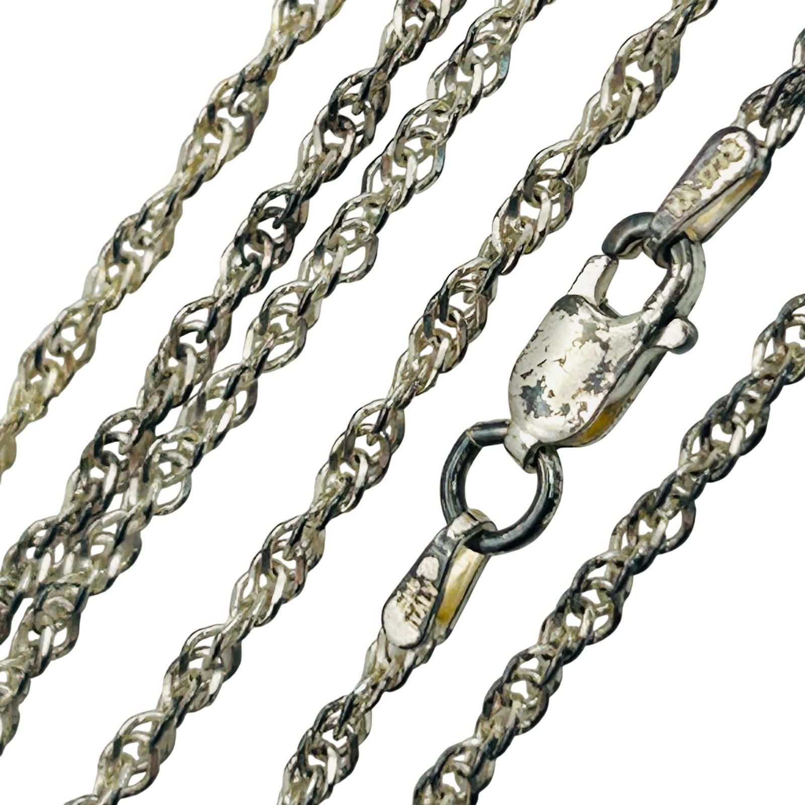 KA 1772 Italy Sterling Rope Chain Necklace: KA 1772 Italy sterling rope chain necklace. 4.70g