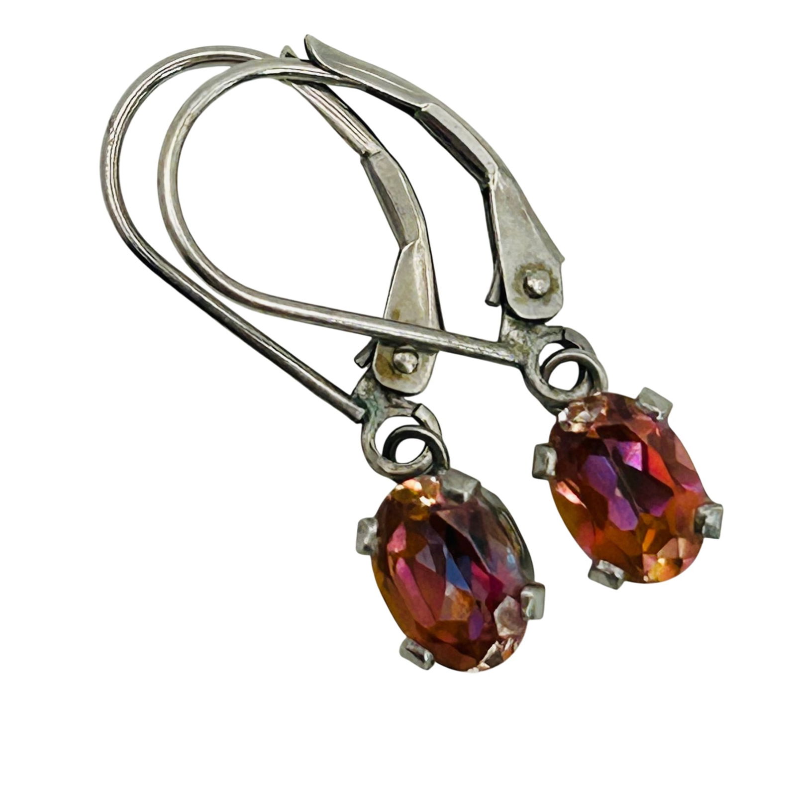 Sterling Topaz Jacket Earrings: Sterling topaz jacket earrings. 1.40g