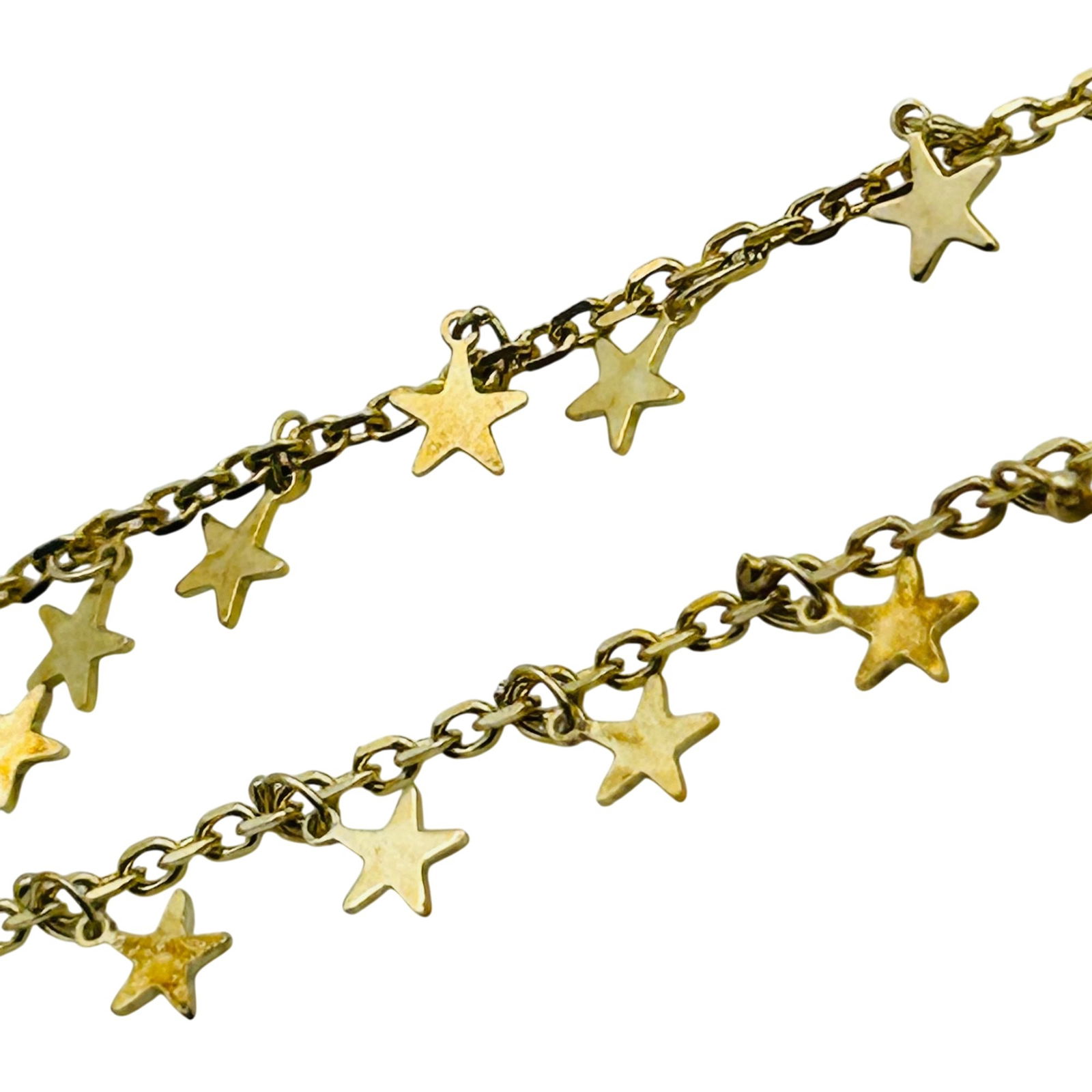 Sterling Adjustable Cable Chain Star Charm Anklet: Sterling adjustable cable chain star charm anklet. 2.20g