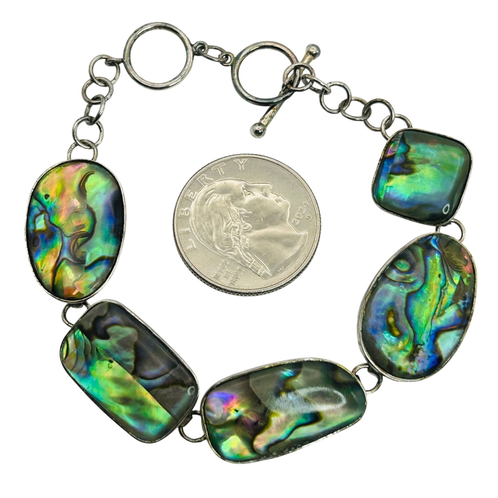 Sterling Abalone Bracelet - 3