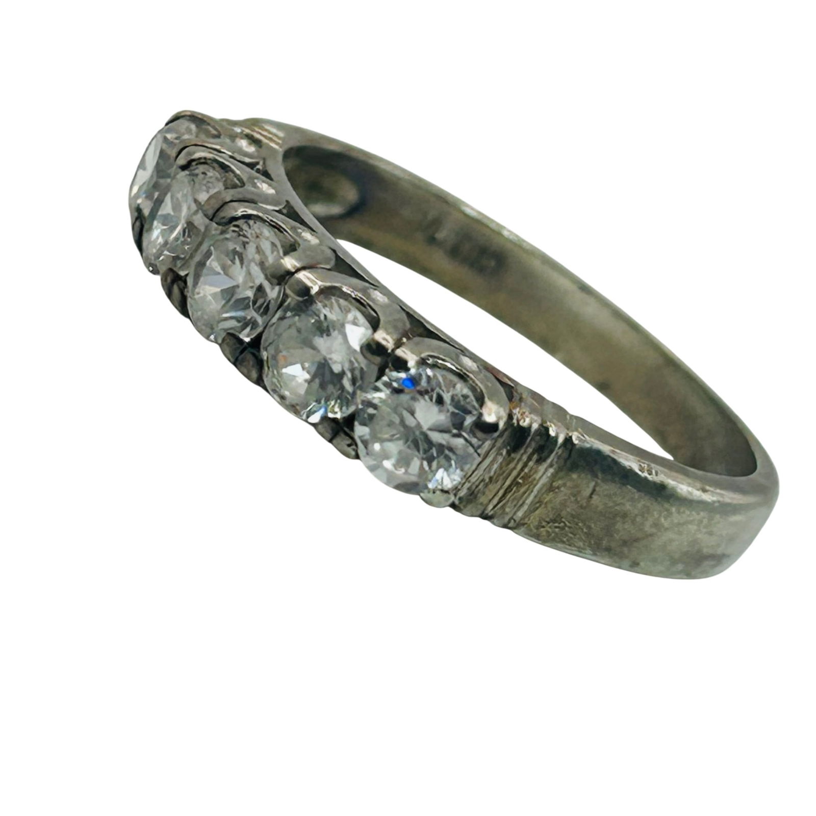 ATI Sterling Rhinestone Channel Ring. Size 9: ATI Sterling rhinestone channel ring. Size 9. 3.70g