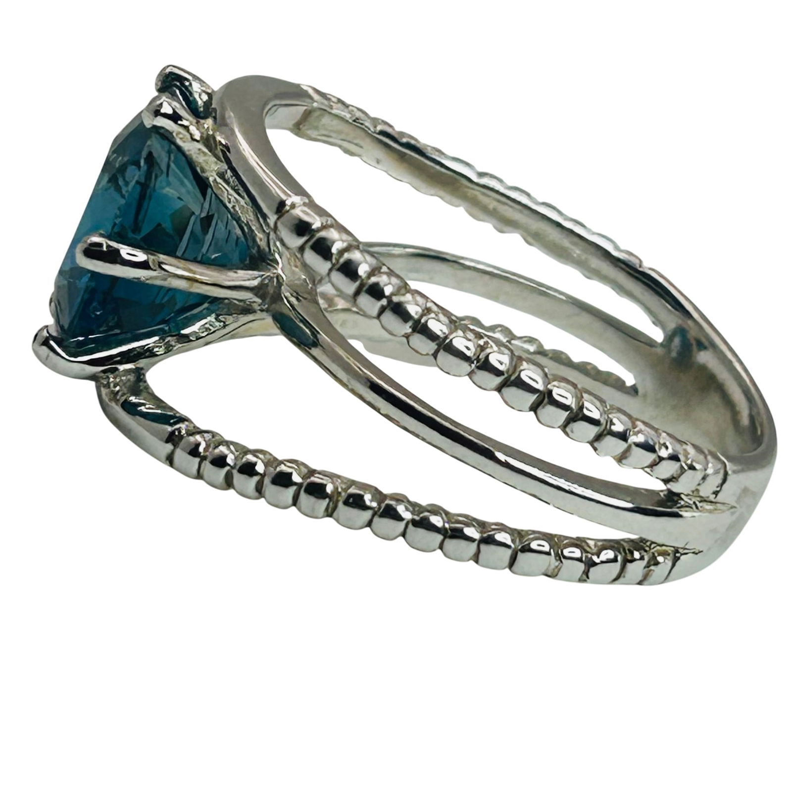 Sterling Topaz Ring. Size 7 - 5