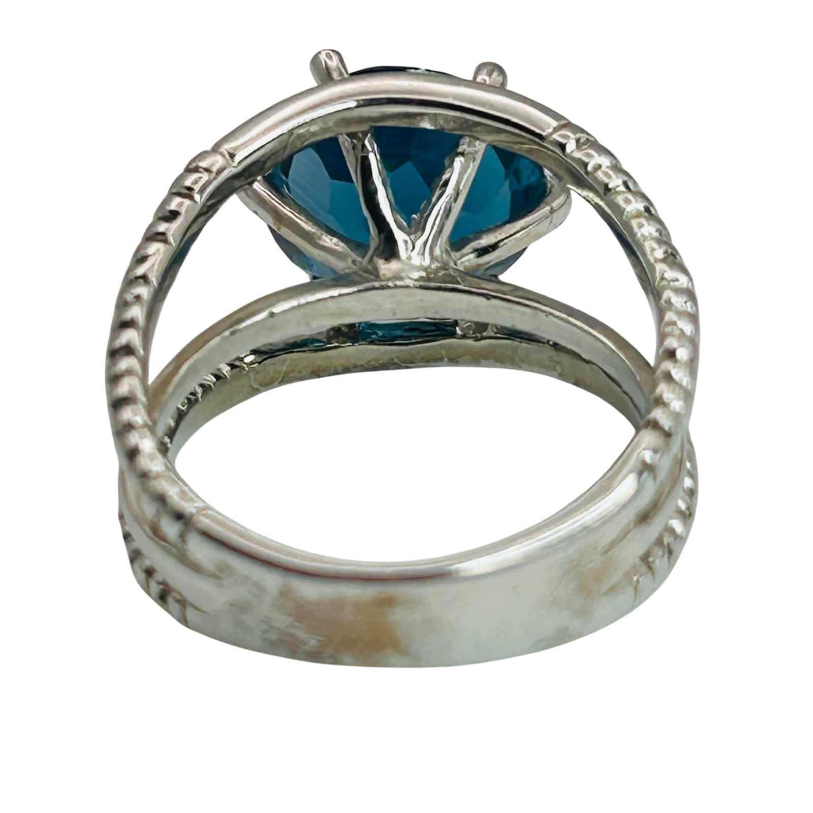 Sterling Topaz Ring. Size 7 - 6