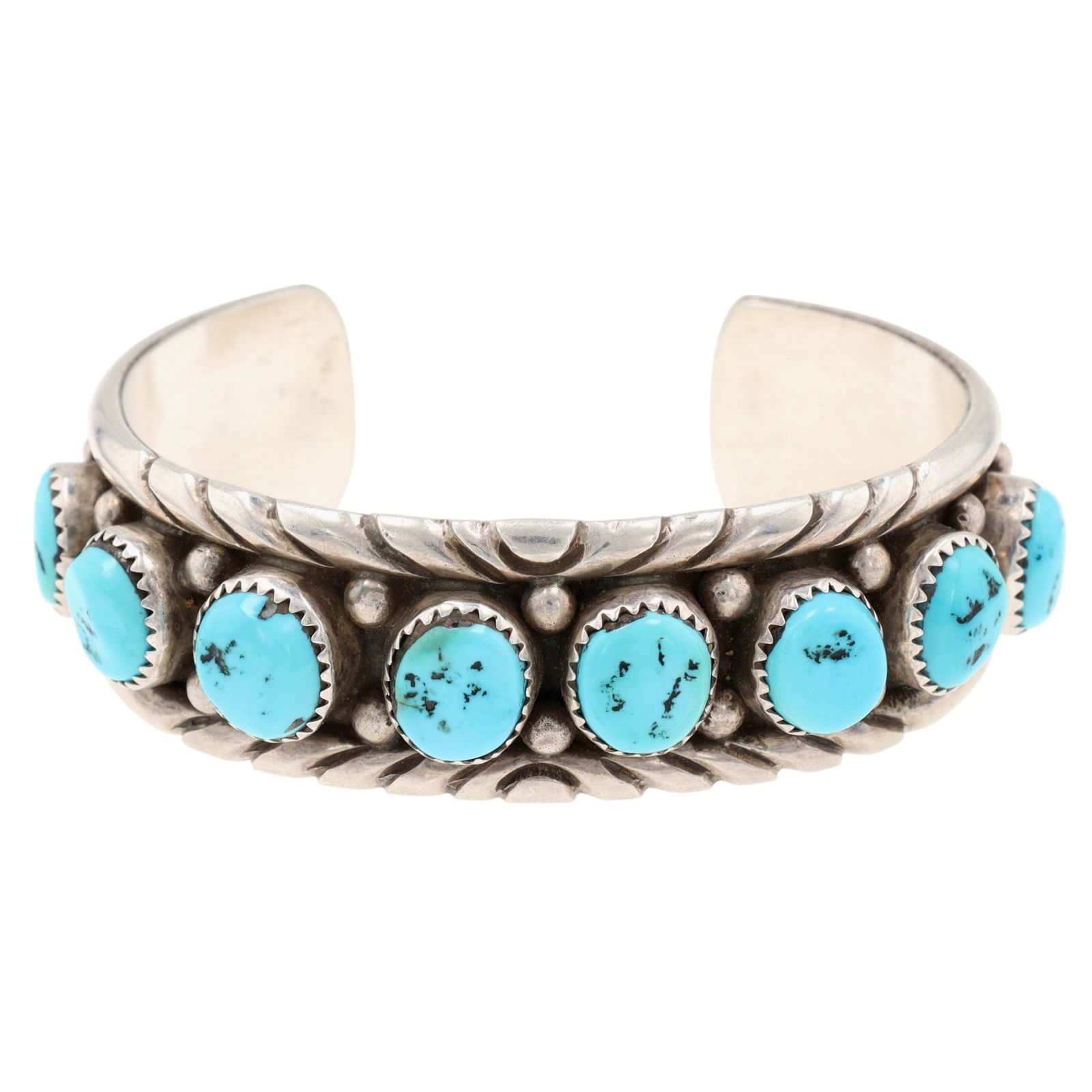 Jimmy Patterson Navajo Sterling Turquoise Cuff Bracelet (1 of 7)