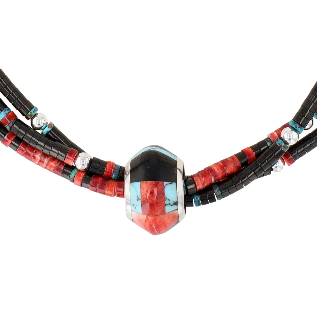 Daniel Coriz Kewa Sterling Multi-Stone Inlay Necklace (1 of 6)
