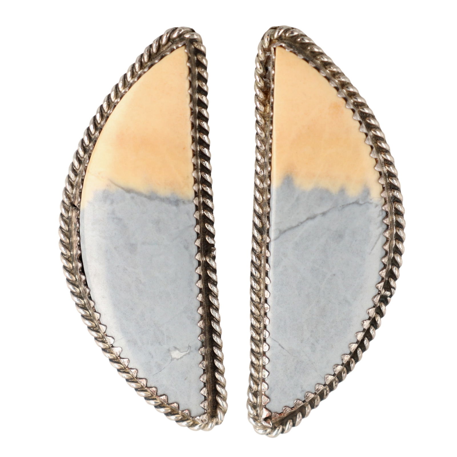 Virginia Cadman Navajo Sterling Jasper Stud Earrings: Virginia Cadman Navajo Sterling Jasper Stud Earrings 10g
