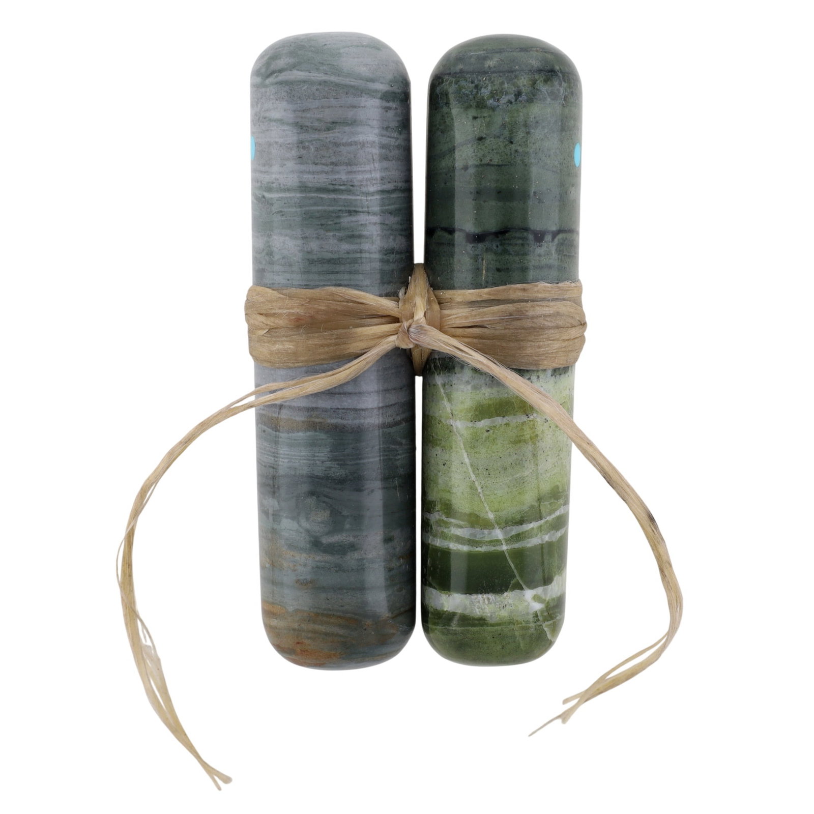 Award Winning Artist Stacey Turpen Navajo Prayer Stones: Award Winning Artist Stacey Turpen Navajo Prayer Stones 167g-Turquoise, Banded Agates