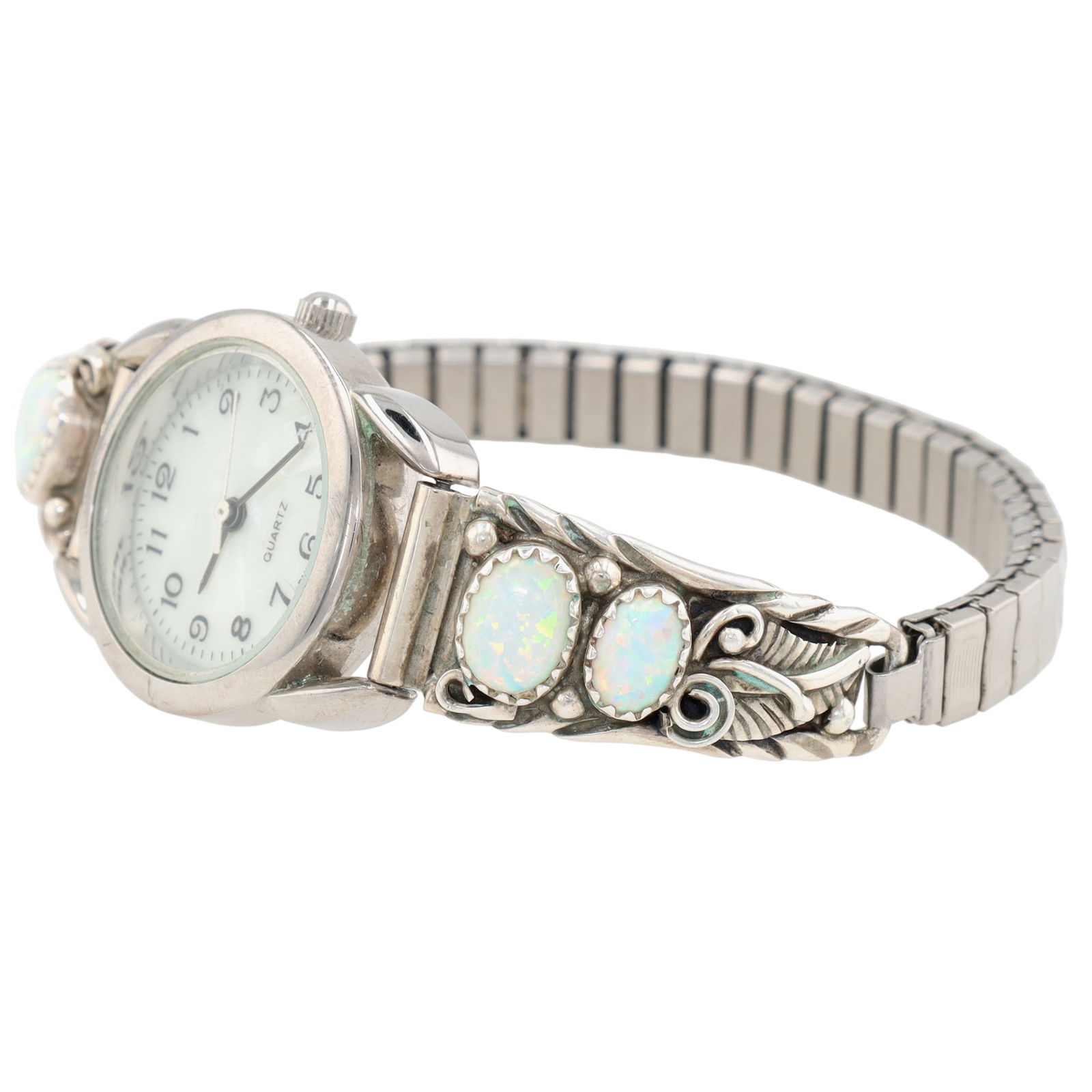 Ben Yazzie Navajo Sterling Opal Watch: Ben Yazzie Navajo Sterling Opal Watch 25g
