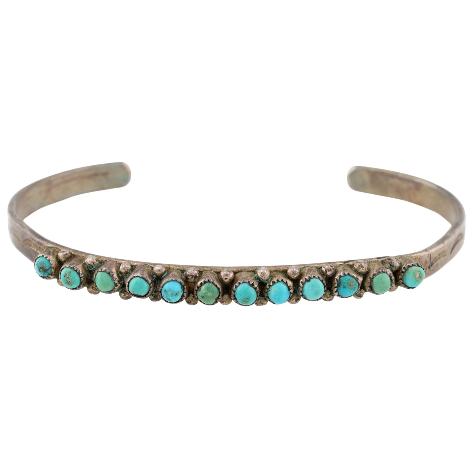 Vintage Navajo Sterling Turquoise Cuff Bracelet (1 of 6)