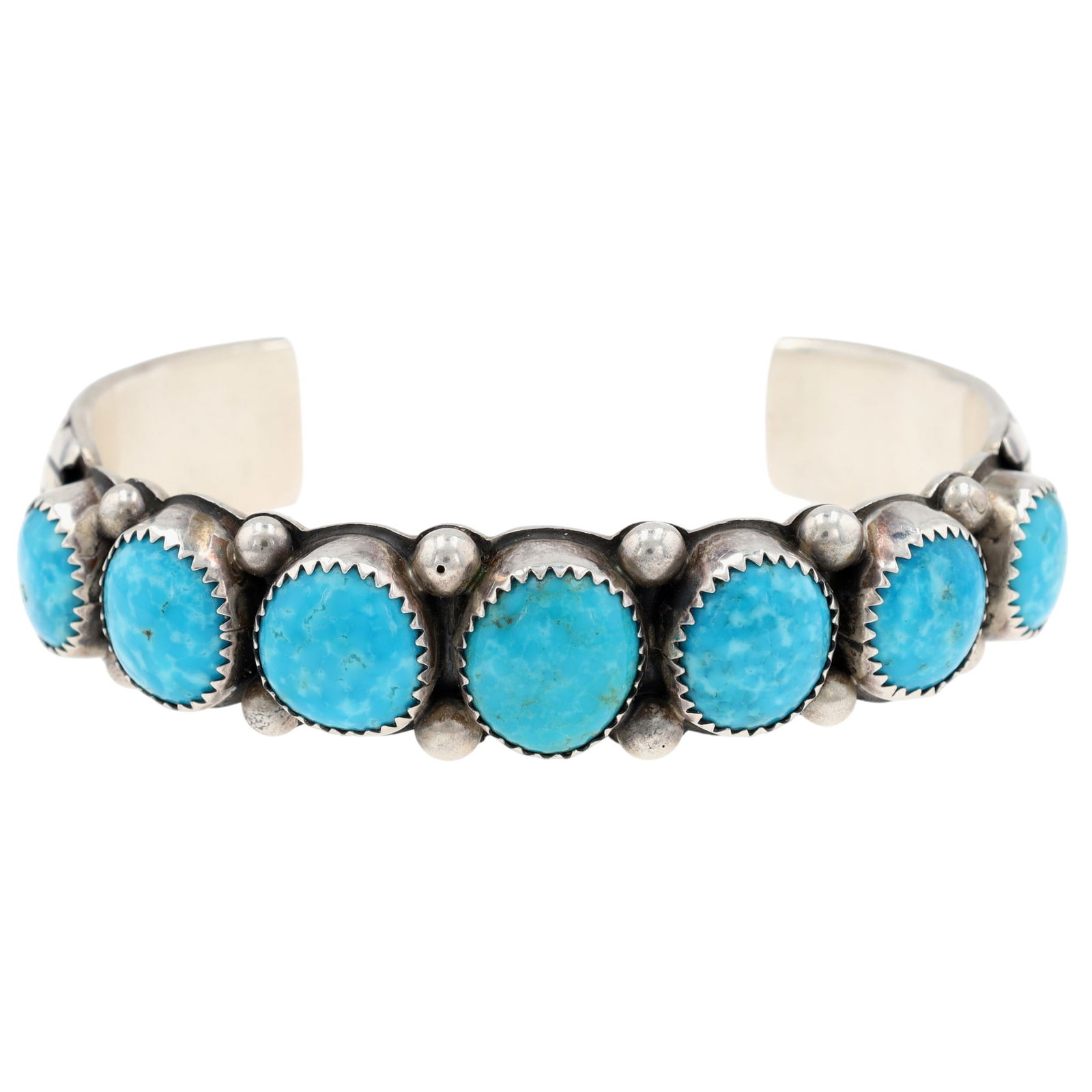 Wilbur Musket Navajo Sterling Turquoise Cuff Bracelet (1 of 7)