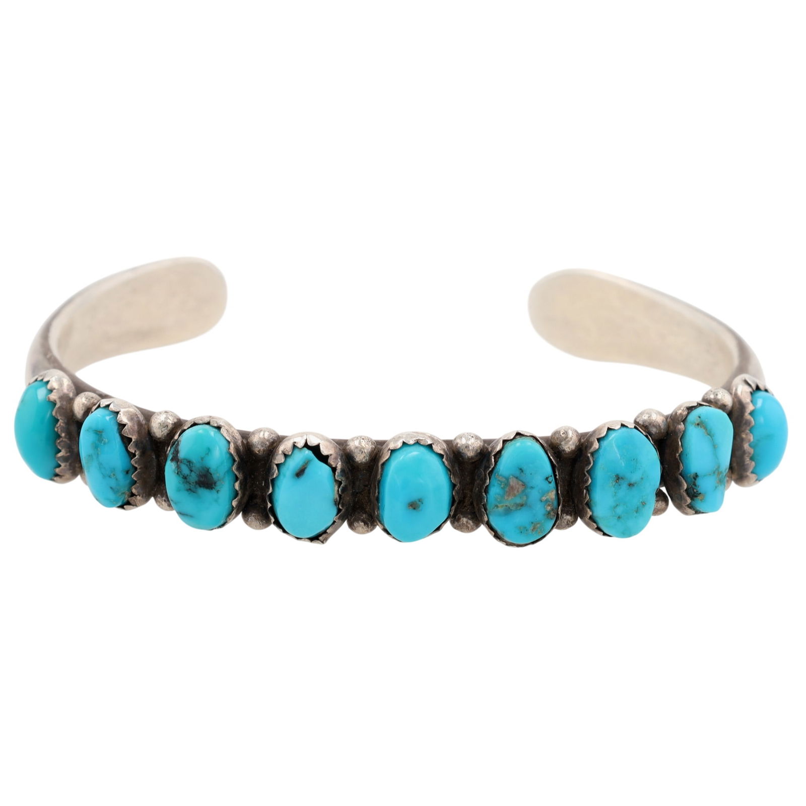 Anita Whitegoat Navajo Sterling Turquoise Cuff Bracelet (1 of 6)