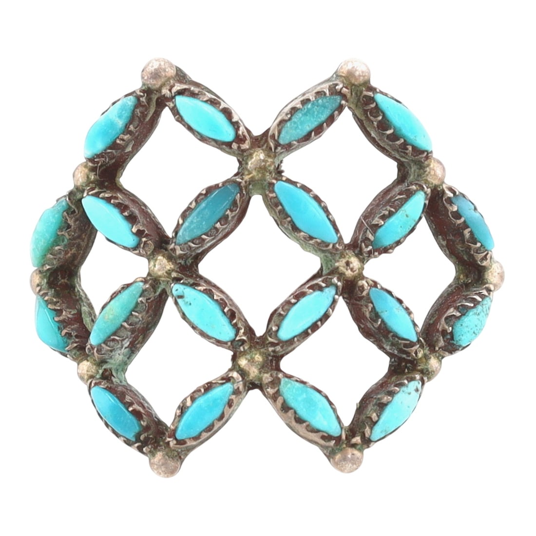 Vintage Zuni Sterling Turquoise Ring Sz 5.75 (1 of 5)