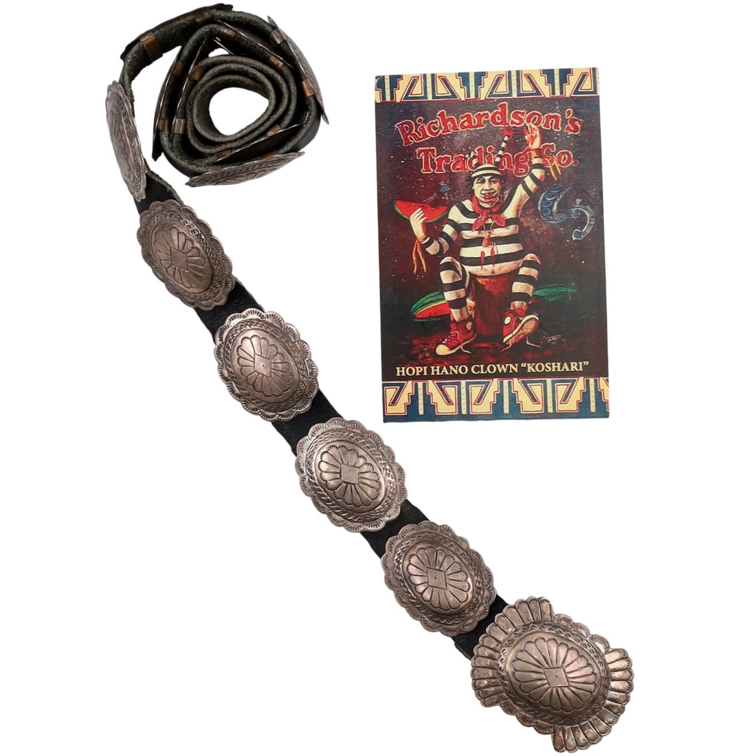 Richardson's Trading Post Vintage Navajo Plain Silver Concho Belt (1 of 5)