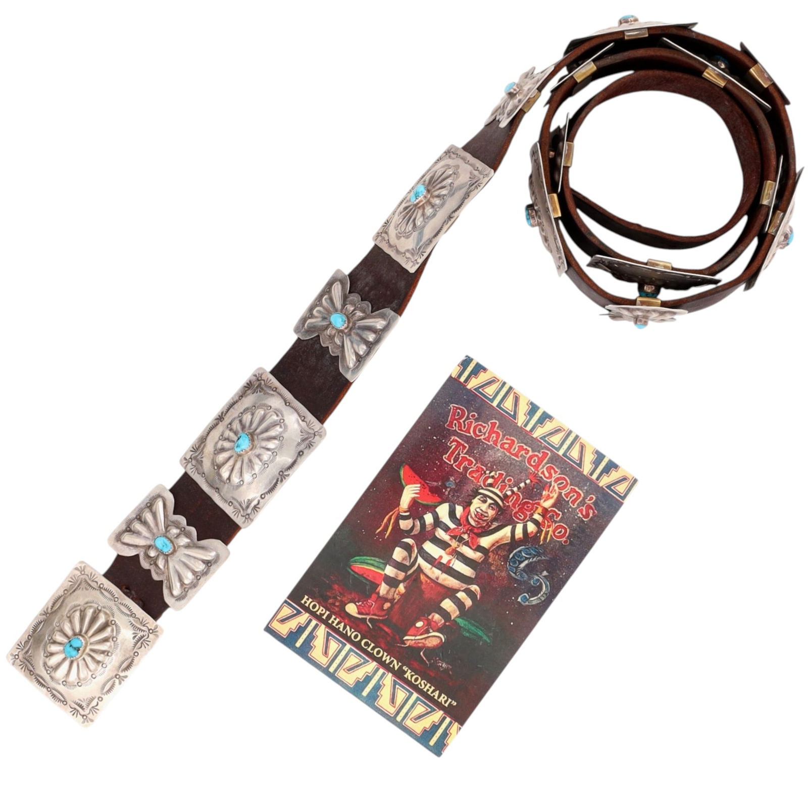 Richardson's Trading Post Vintage Navajo Sterling Turquoise Concho Belt (1 of 7)