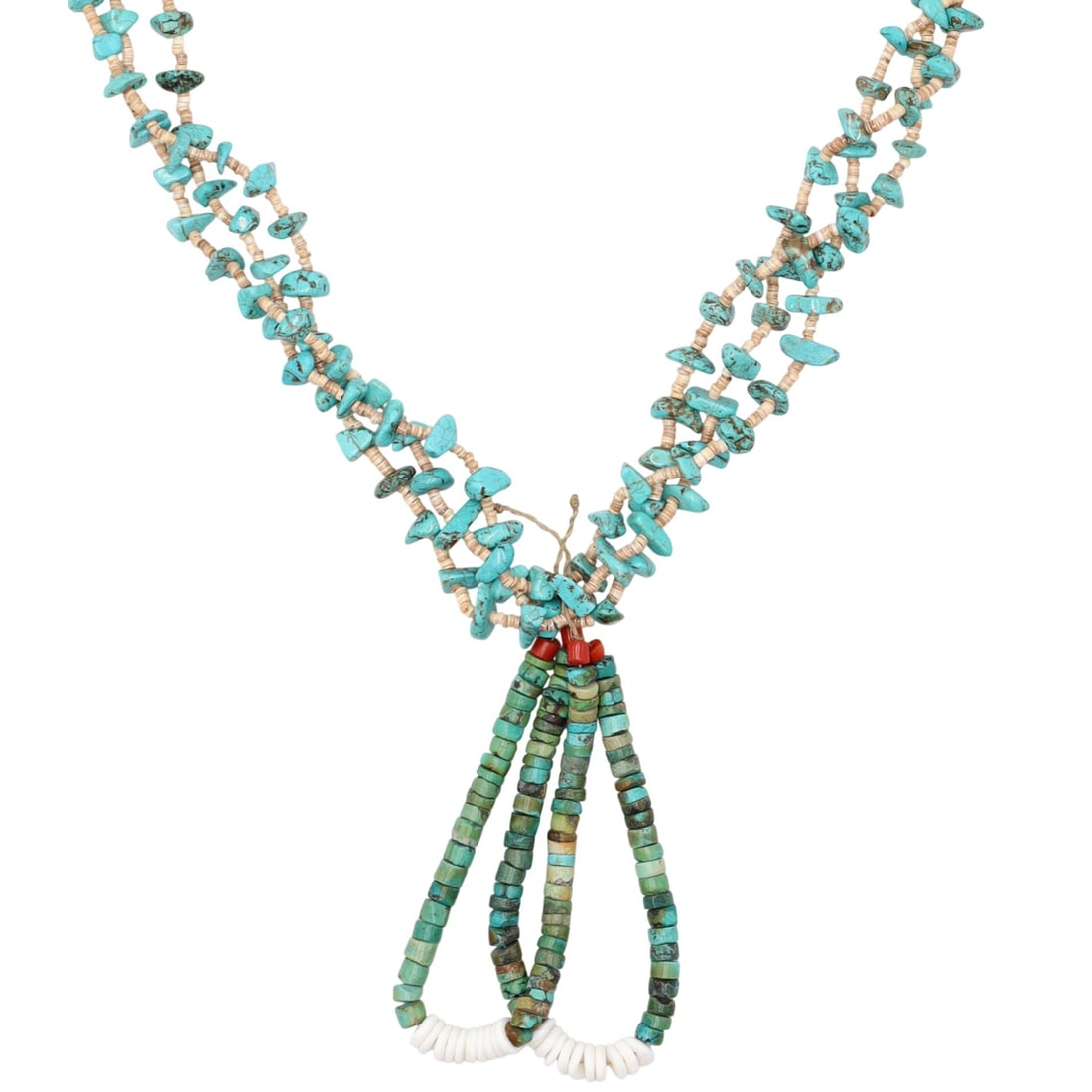 Richardson's Trading Post Vintage Navajo Sterling Multi-Stone Heishi Necklace And Jacklas (1 of 8)