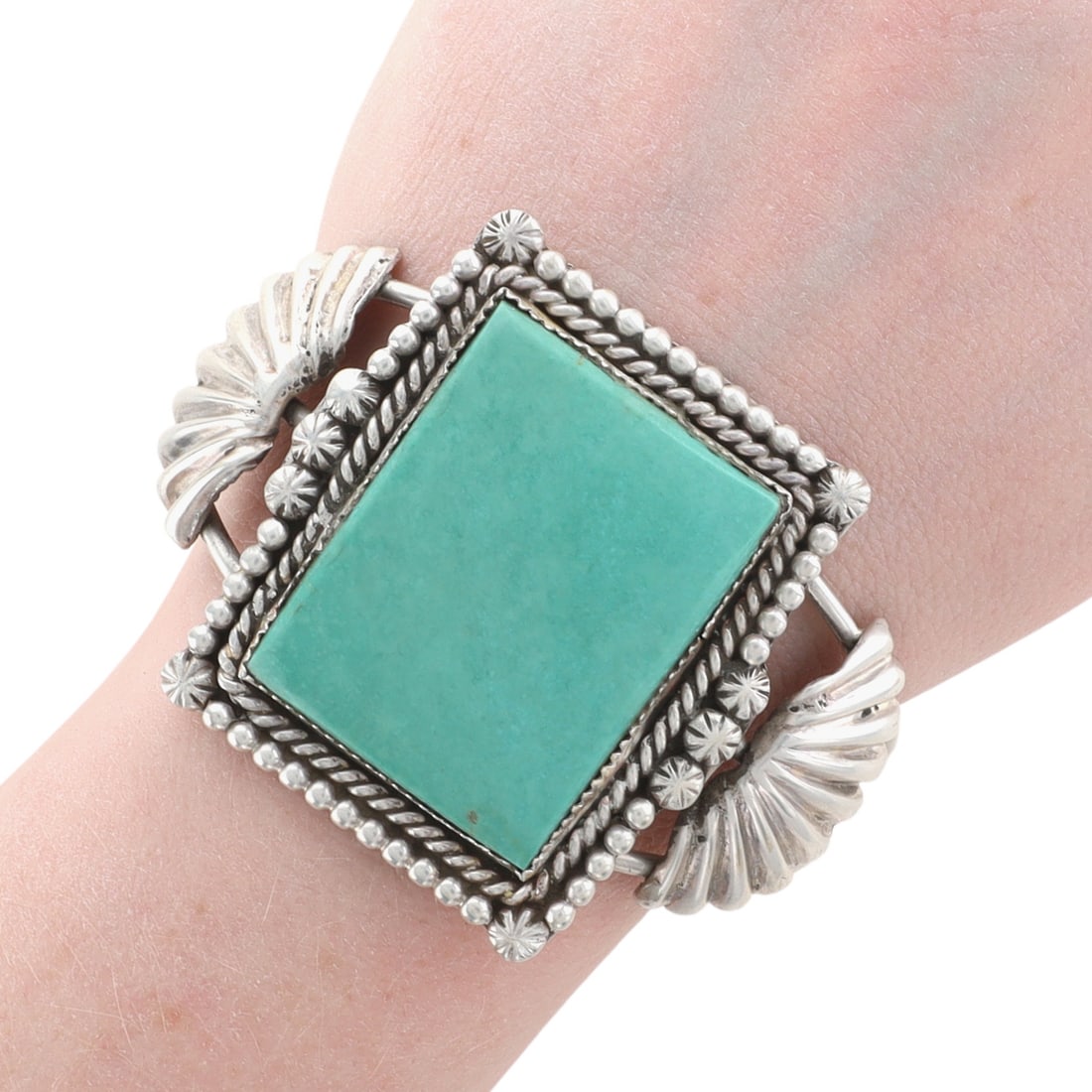 Richardson's Trading Post Pauline Nelson Navajo Sterling Turquoise Cuff Bracelet (1 of 10)