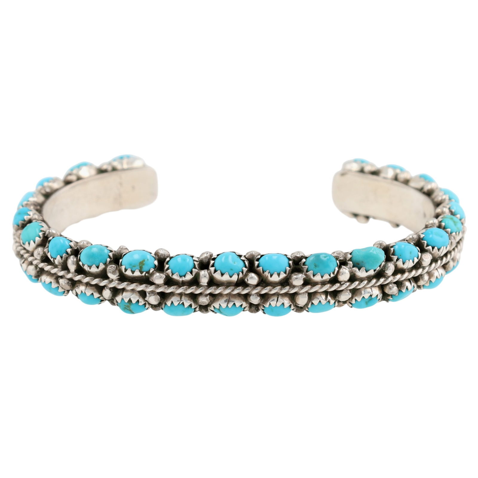 Richardson's Trading Post Navajo Sterling Turquoise Cuff Bracelet (1 of 8)