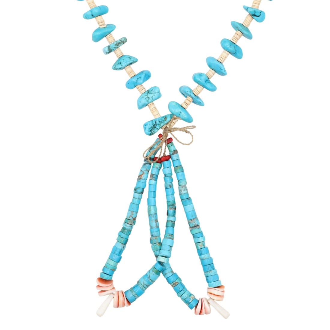 Richardson's Trading Post Vintage Santo Domingo Sterling Multi-Stone Heishi Necklace And Jacklas (1 of 7)