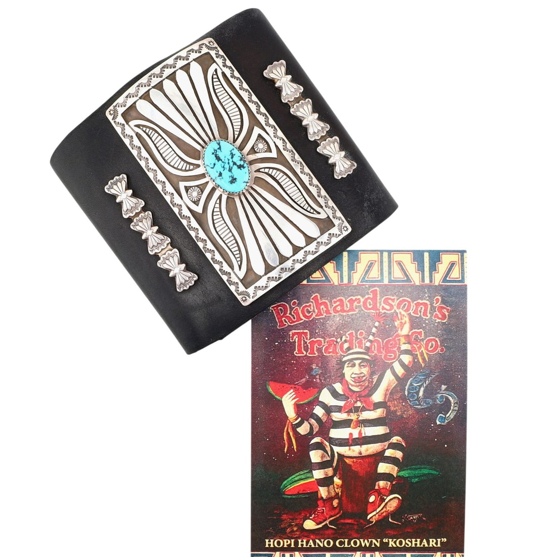 Richardson's Trading Post Vintage Navajo Sterling Turquoise Bow Guard (1 of 7)