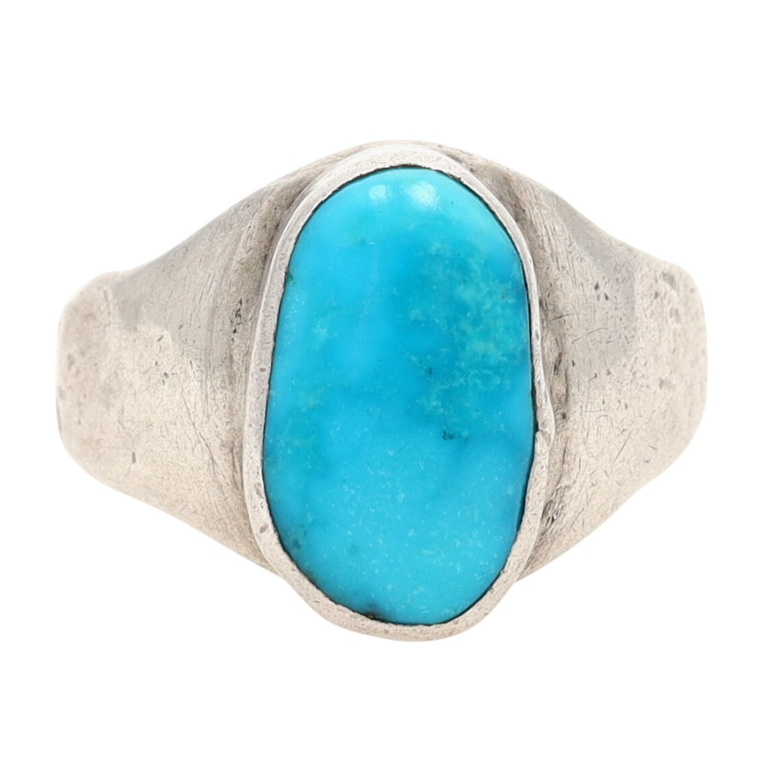 Richardson's Trading Post Vintage Navajo Sterling Turquoise Ring Sz 7.25 (1 of 6)