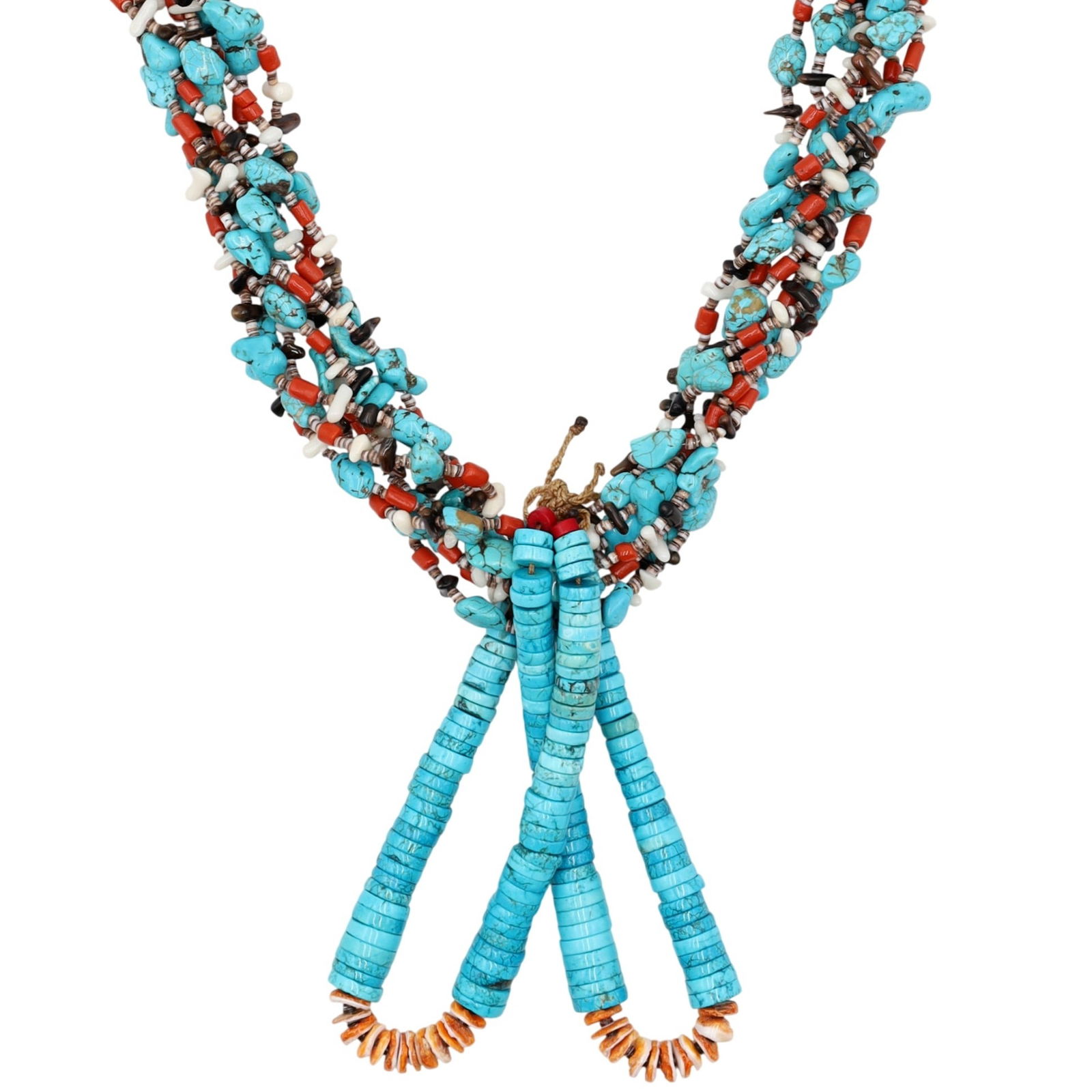 Richardson's Trading Post Vintage Santo Domingo Sterling Multi-Stone Heishi Necklace And Jacklas (1 of 8)