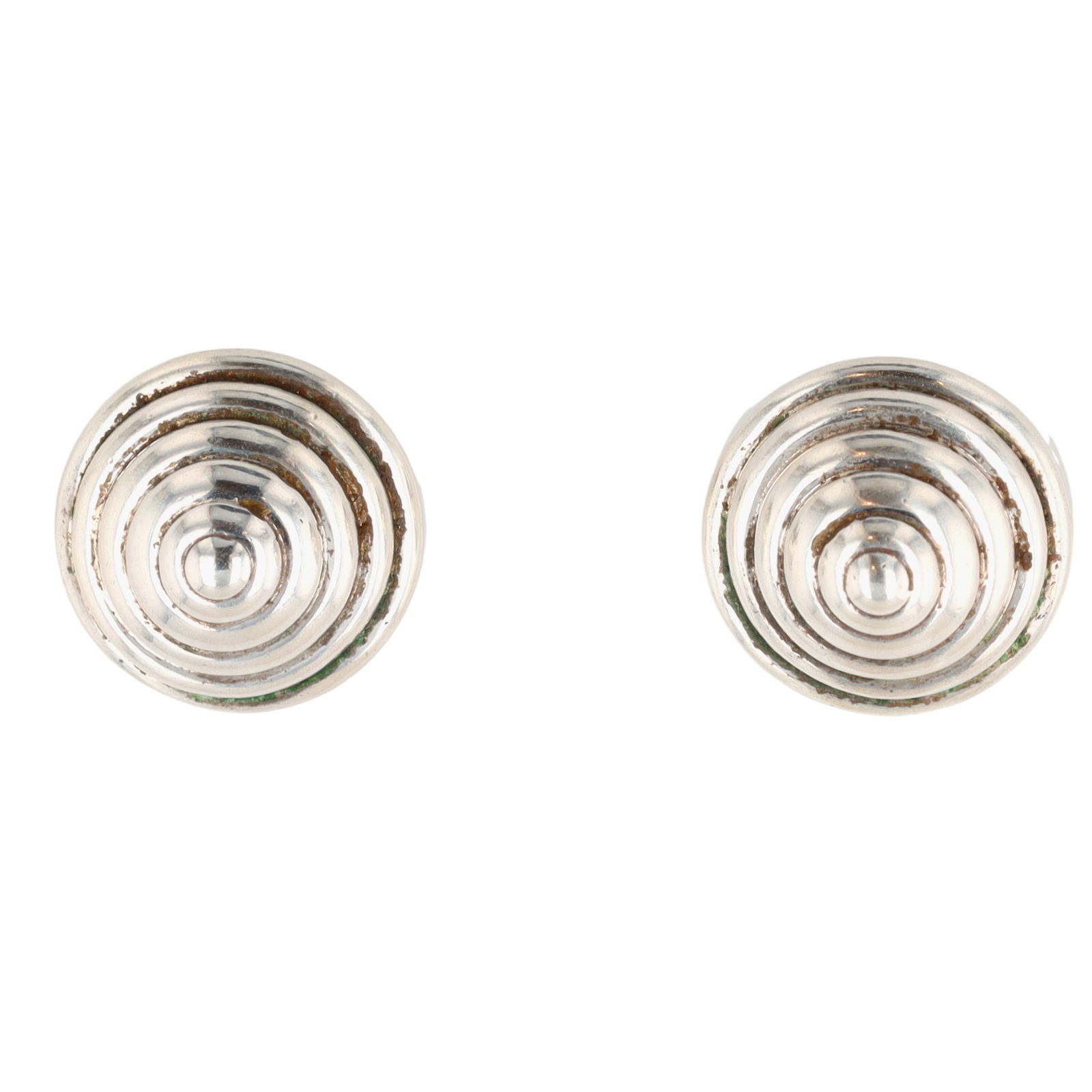 Tiffany & Co 1995 Plain Silver Spiral Cone Stud Earrings: Tiffany & Co 1995 Sterling Plain Silver Spiral Cone Stud Earrings 7.7g