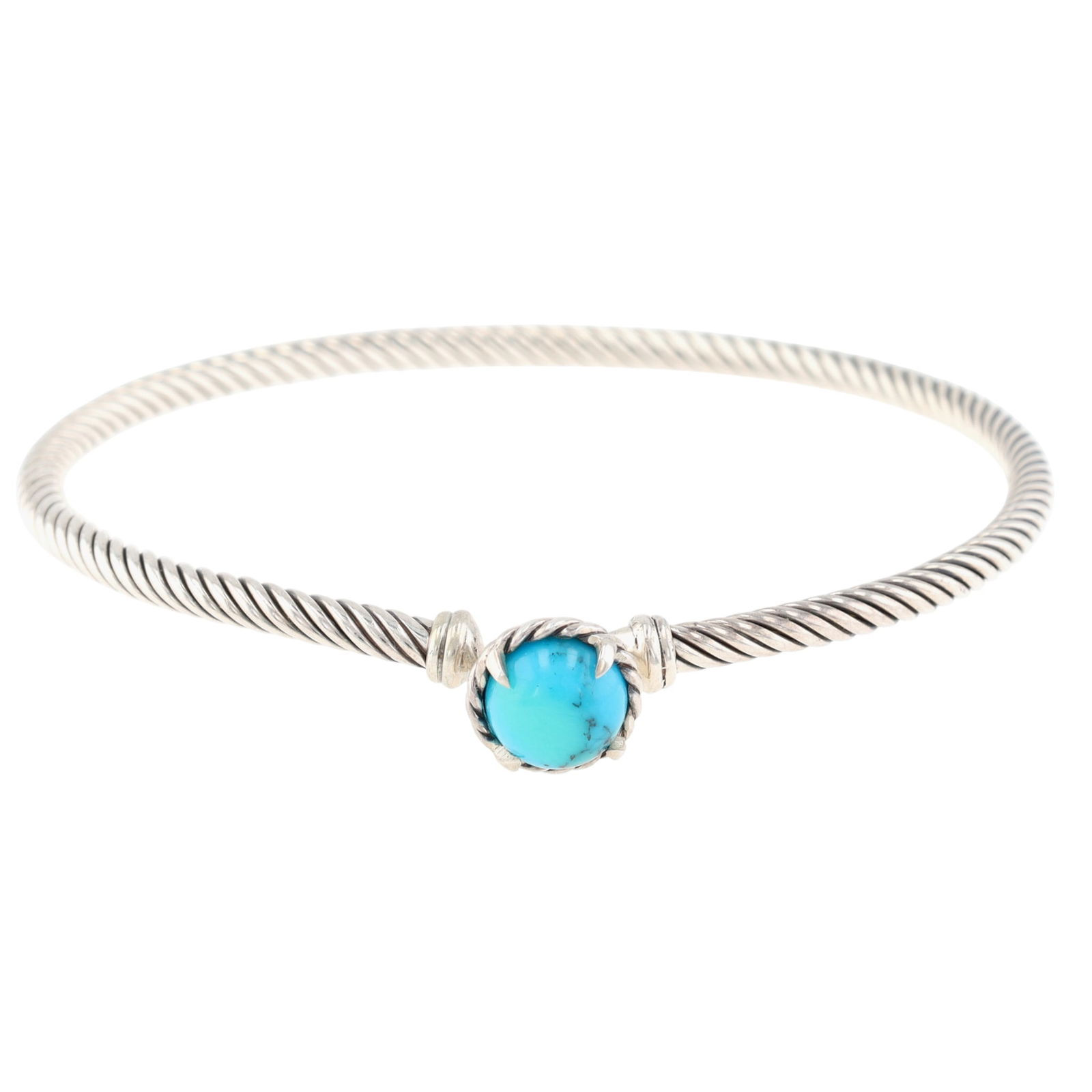 David Yurman Sterling Turquoise Hook Bracelet (1 of 8)