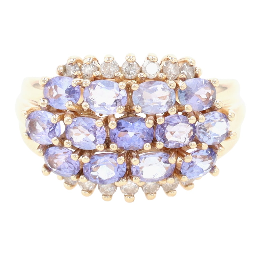 BH EFFY 14K Gold Multi-Stone Cluster Ring Sz 7.25 (1 of 6)