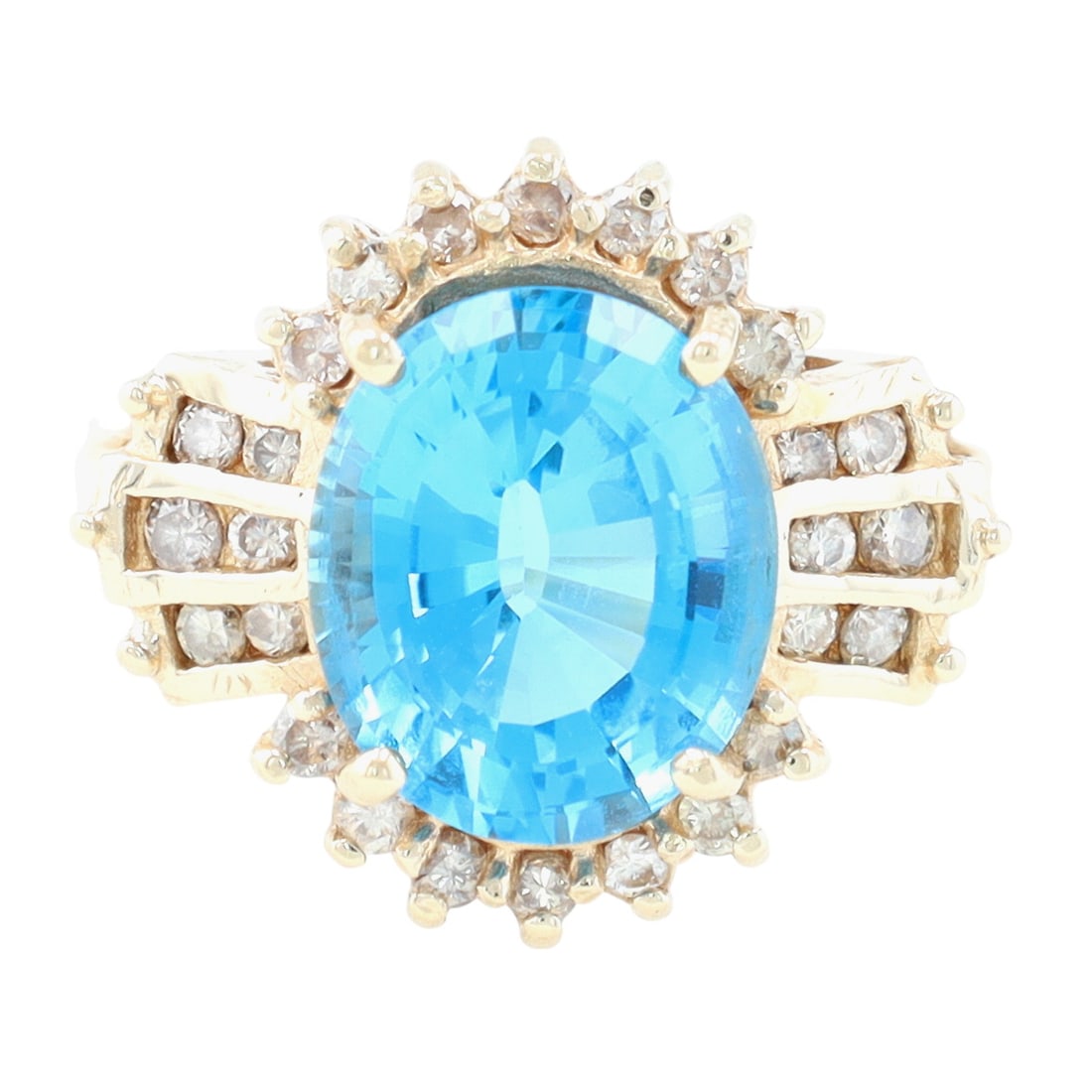 BH EFFY 14K Gold Multi-Stone Cocktail Ring Sz 7 (1 of 6)