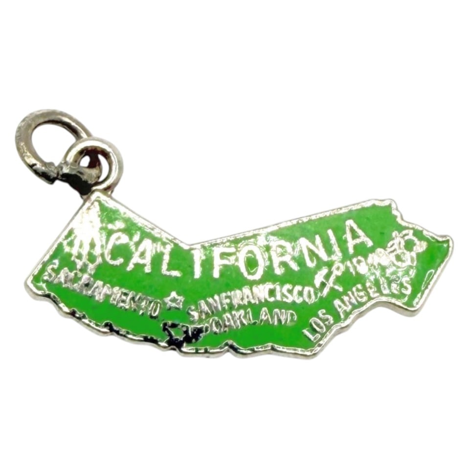 Sterling California State Charm 1.2g: Sterling California State Charm 1.2g